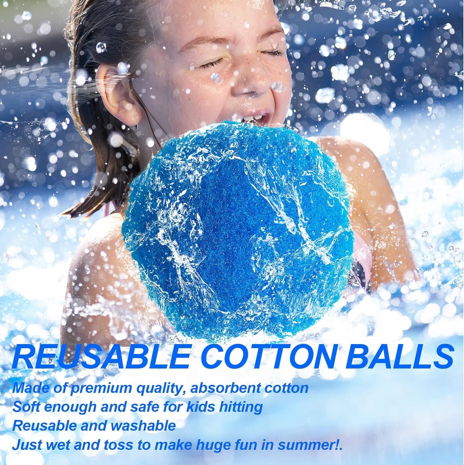 60 Pcs Reusable Water Balls for Pool and Backyard Fun