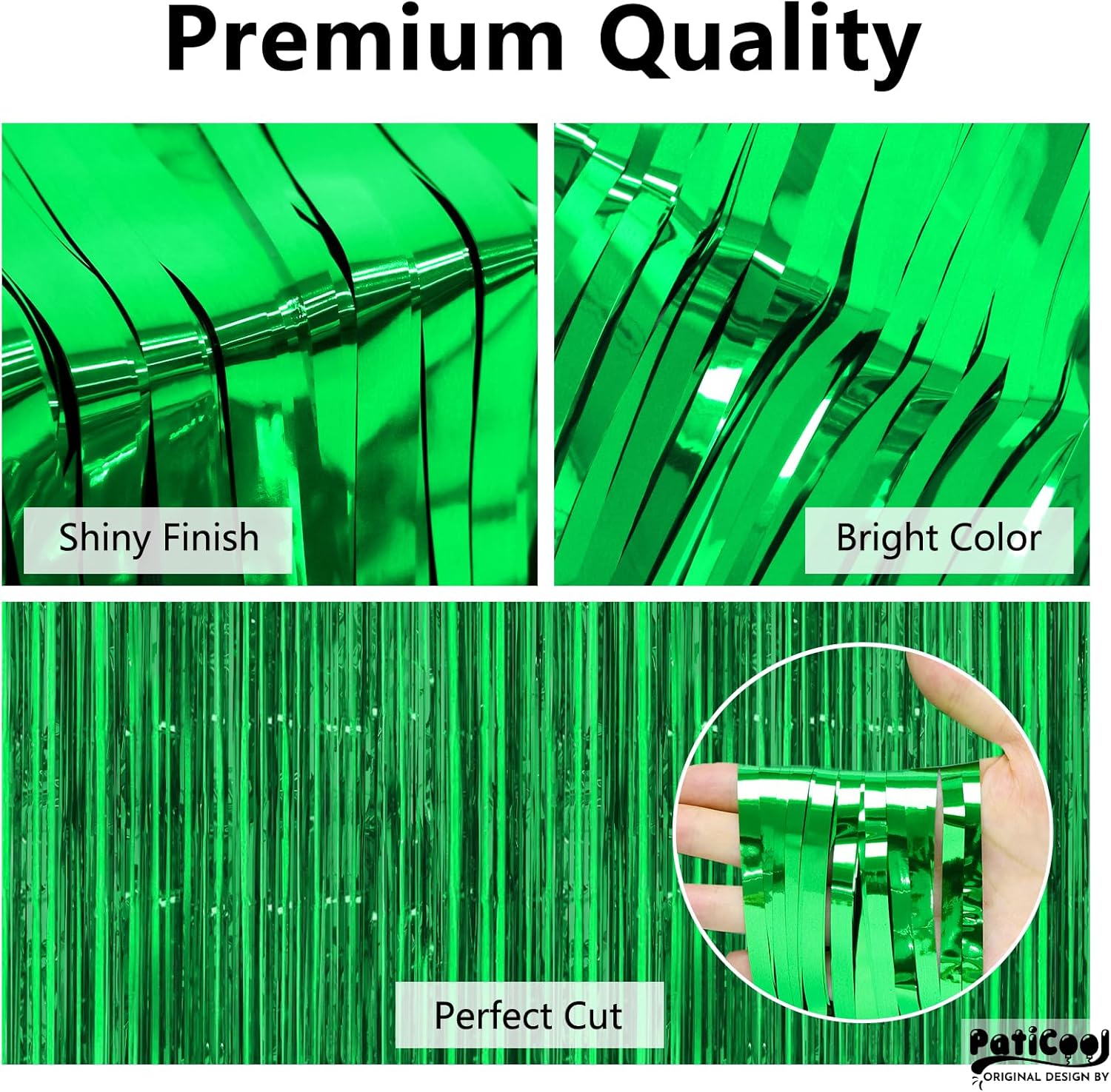 Green Streamers Party Decorations 4 Pack 32 x 82 FT