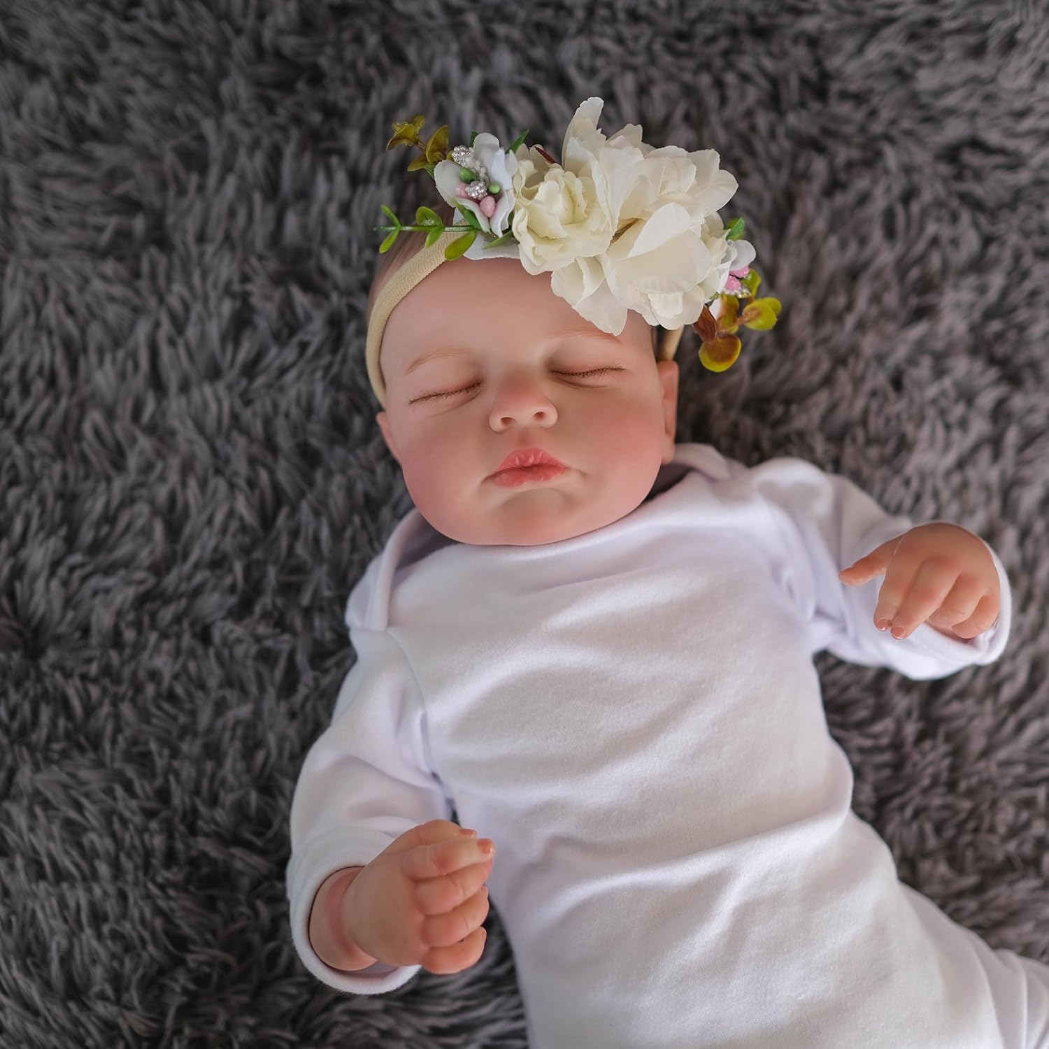 iCradle Asleep Reborn Baby Doll 20 Inch Weighted