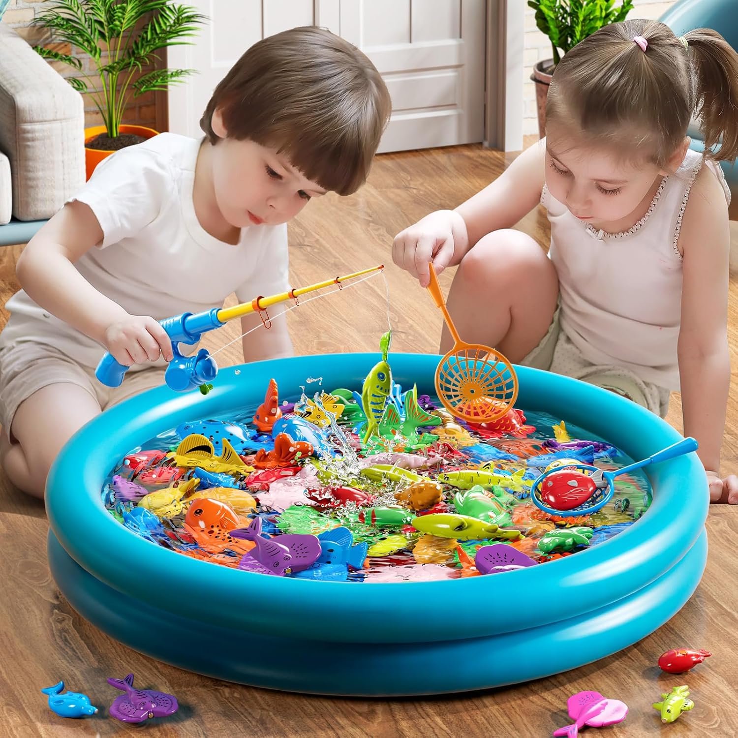 Pool Fishing Toy Game for Kids Ages 3-8