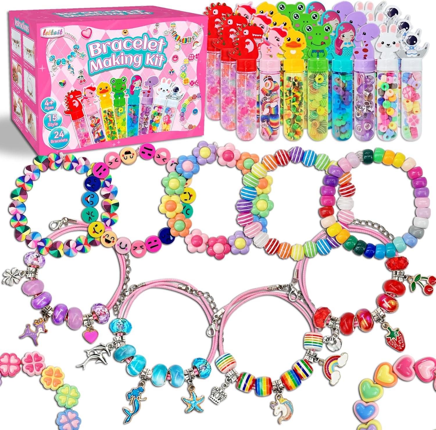 Leitait 24 Pack Bracelet Wands for Kids