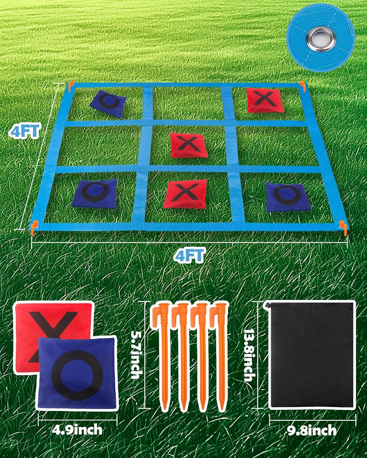 Giant Tic Tac Toe Game Set for Outdoor Fun
