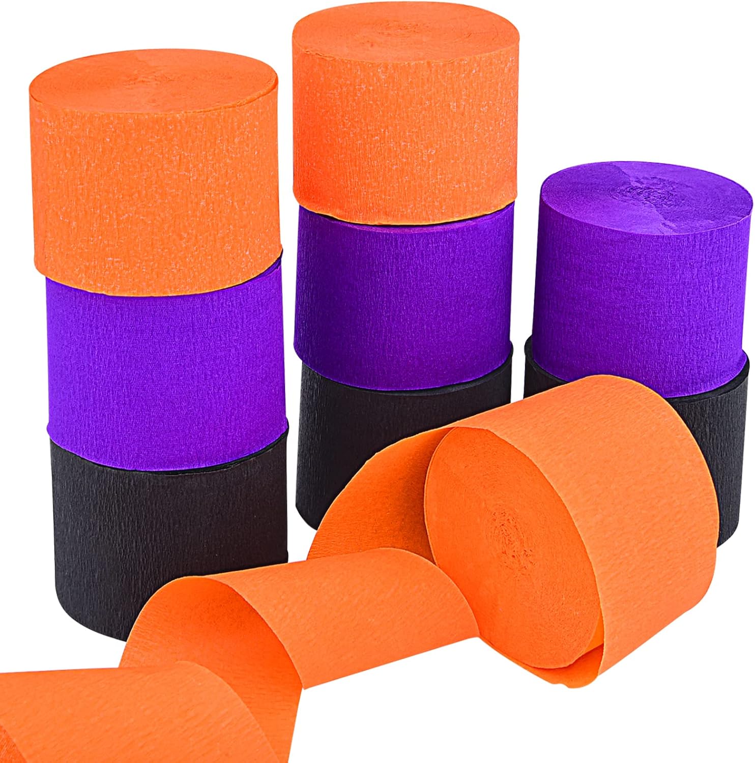 Hapeper 9 Rolls Crepe Paper Streamers Halloween Decor