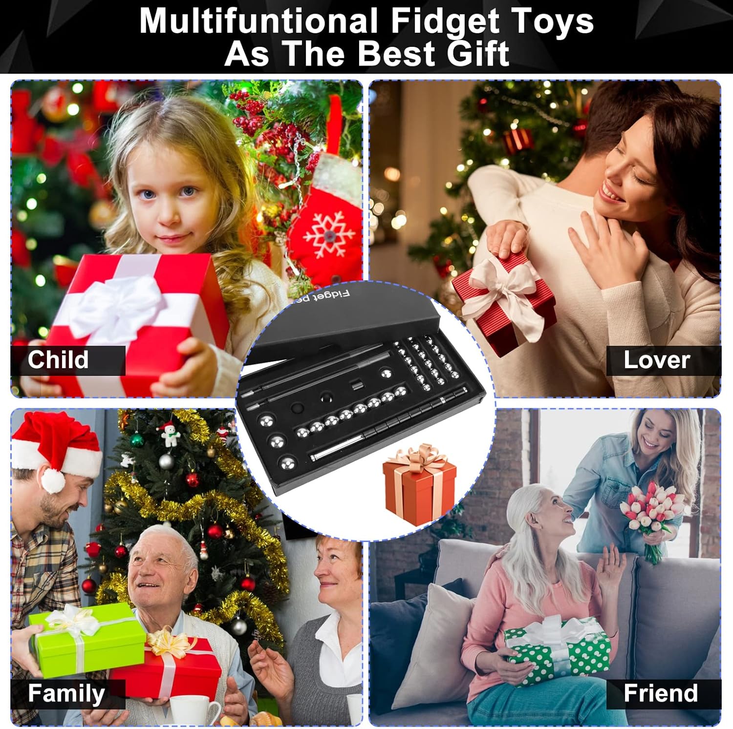 Magnetic Fidget Gold Pen Toy for Stress Relief and Anxiety