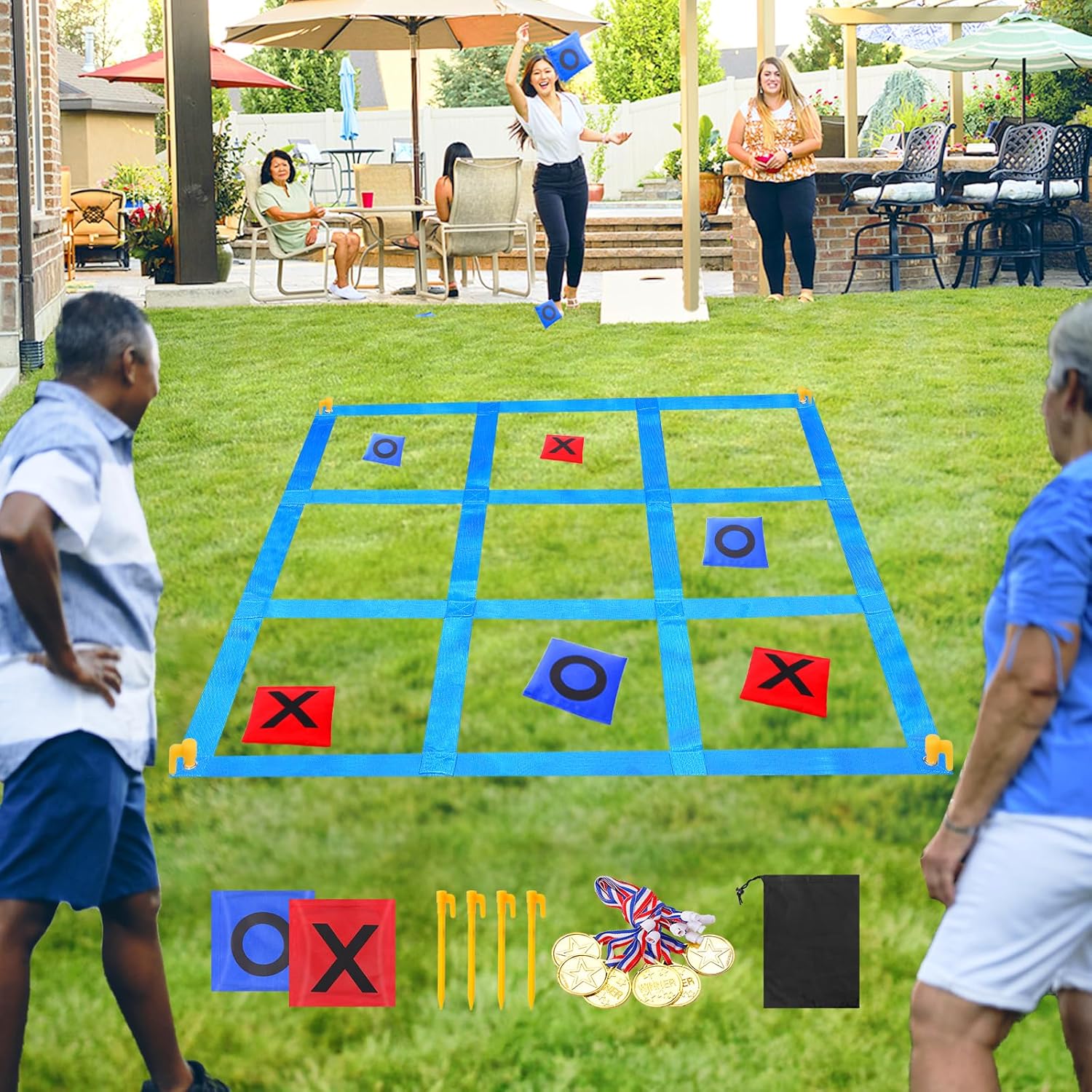 CWLAKON Outdoor Giant Tic Tac Toe Bean Bag Game Set
