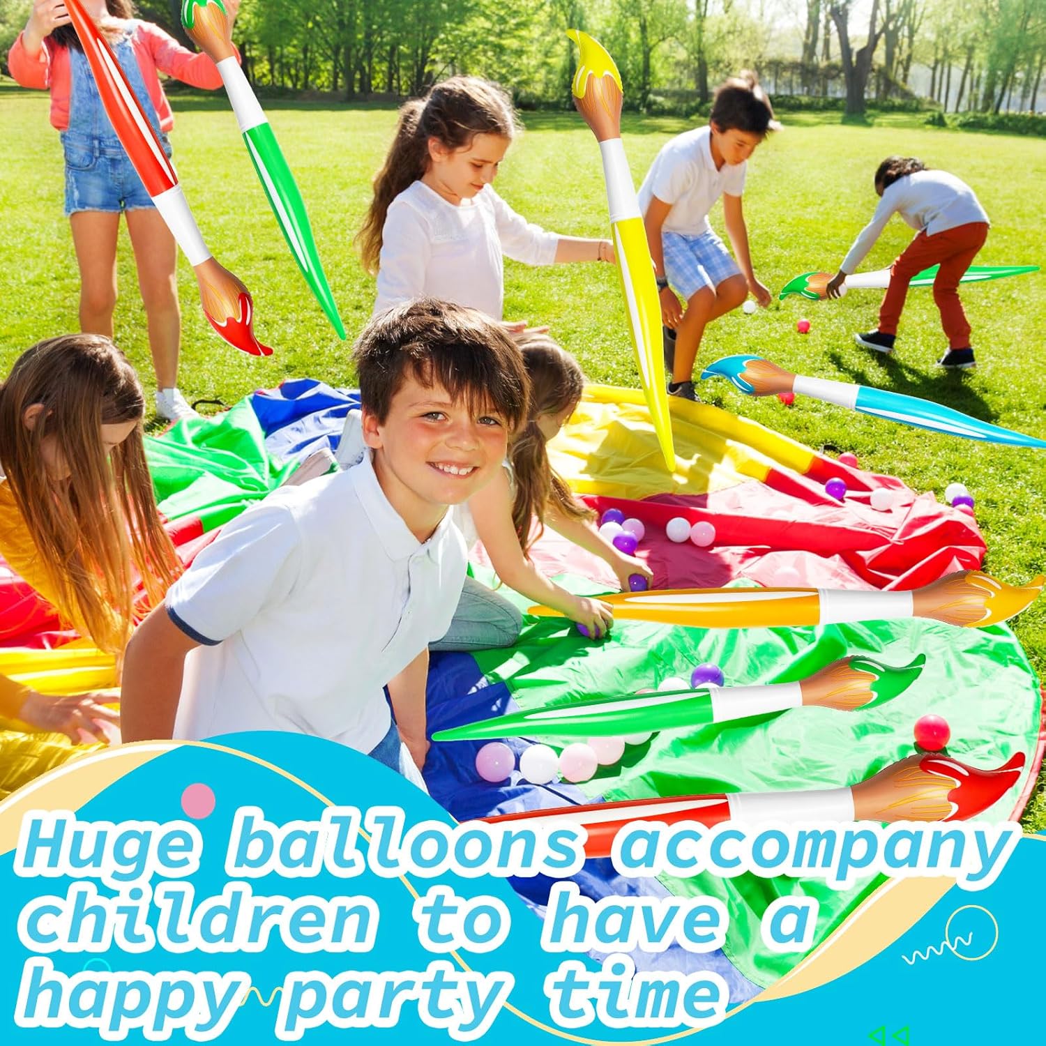 3 Pcs Inflatable Paint Brushes for Birthday Party Decorations