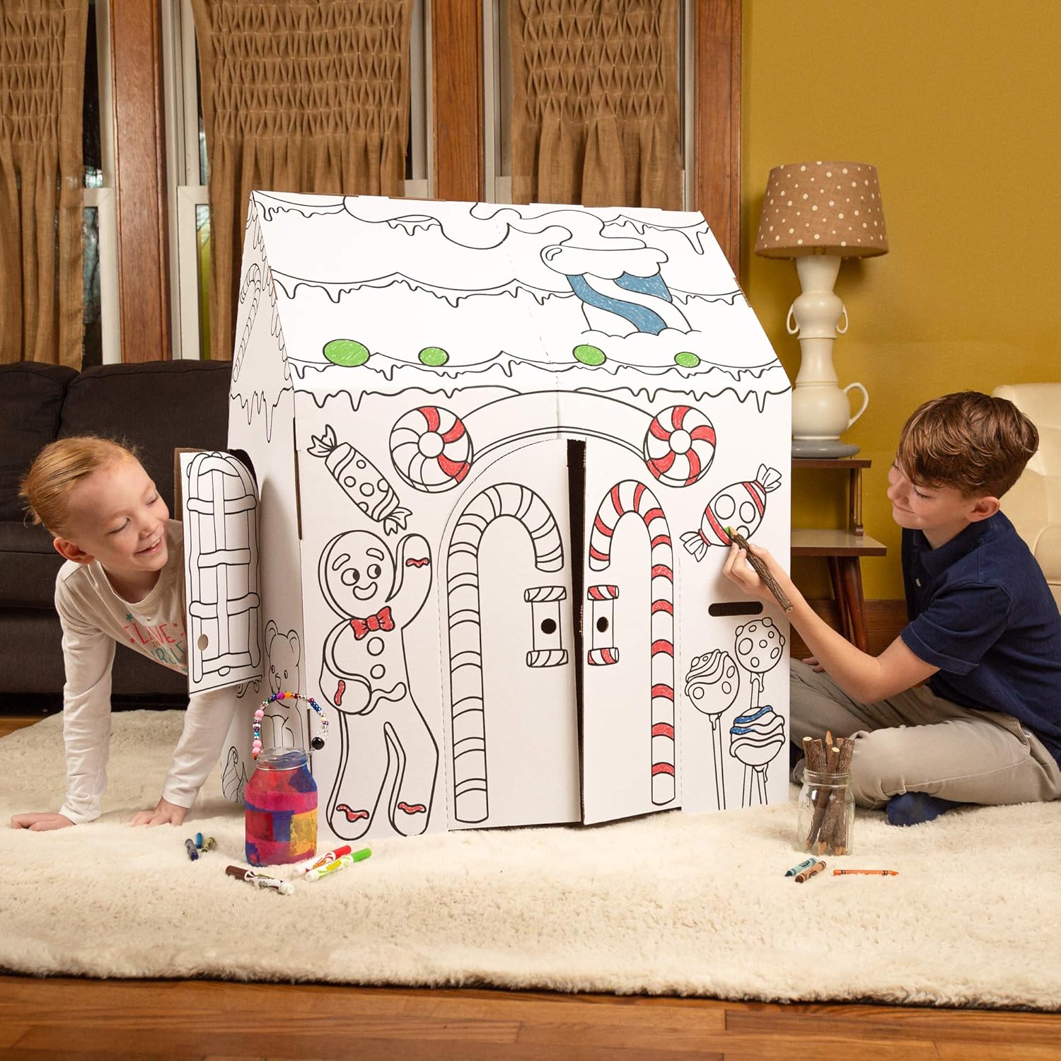 Easy Playhouse Gingerbread House - Indoor Fun Creative Play