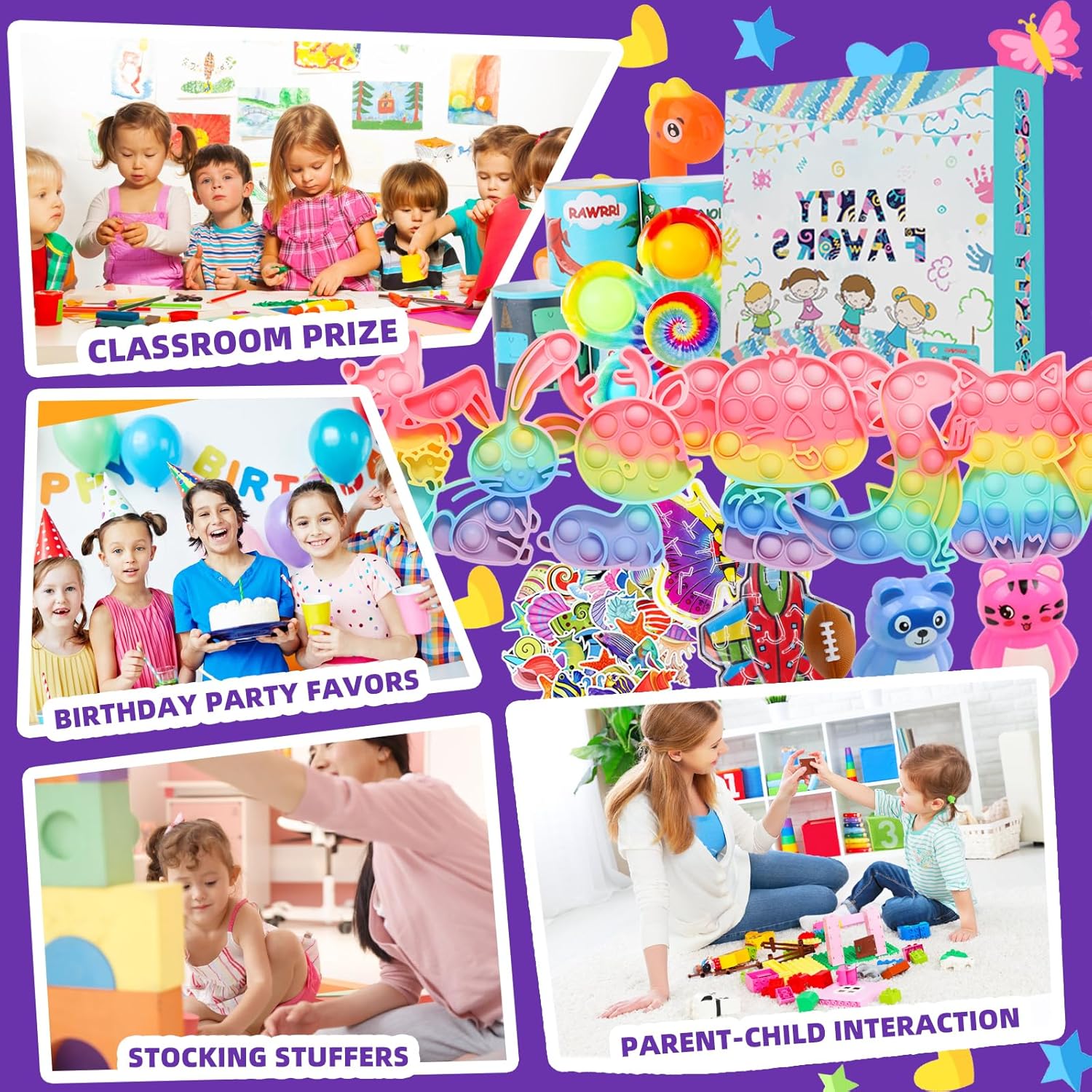 1000Pcs Fidget Toys Pack for Kids
