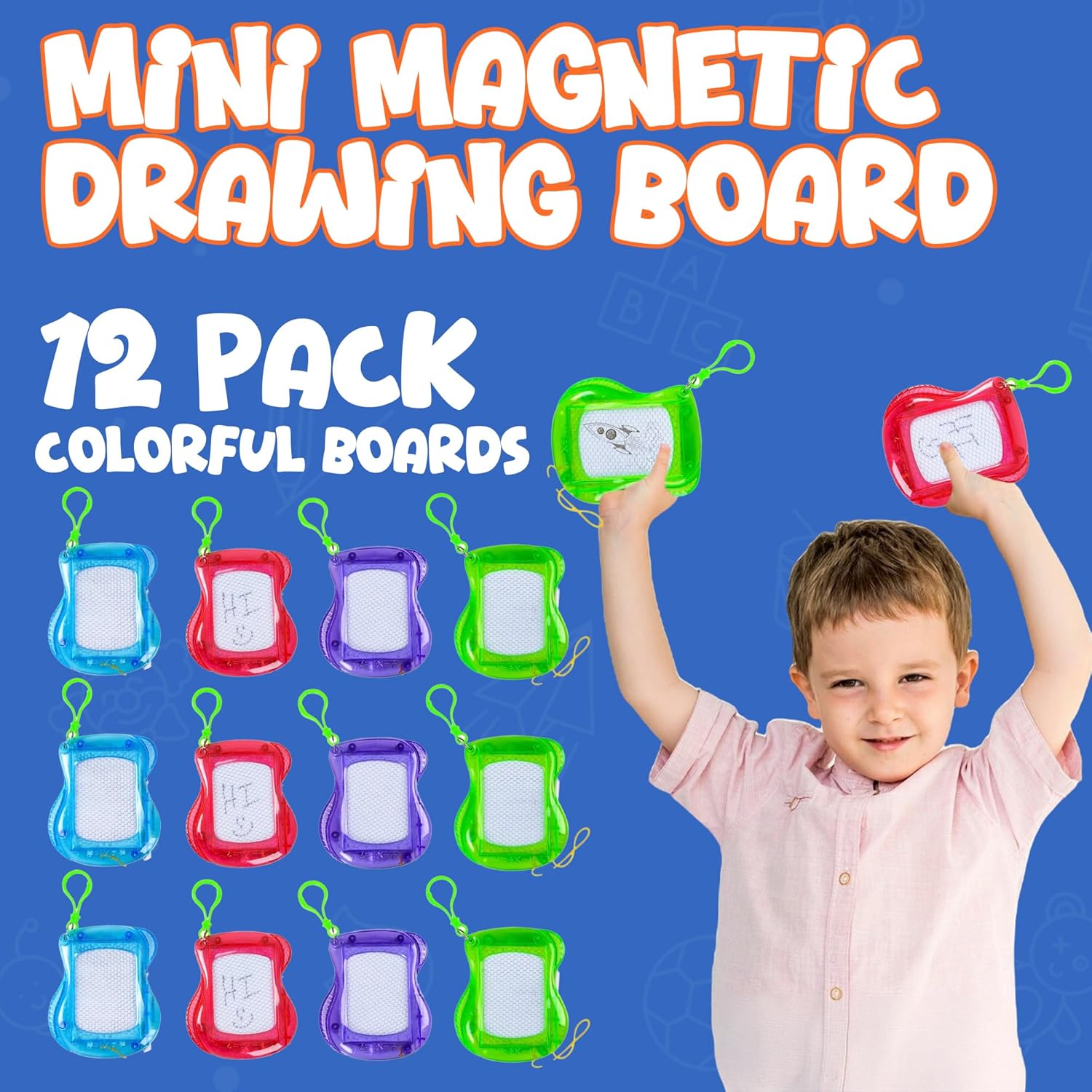 Bedwina Mini Magnetic Drawing Board Set - Pack of 12