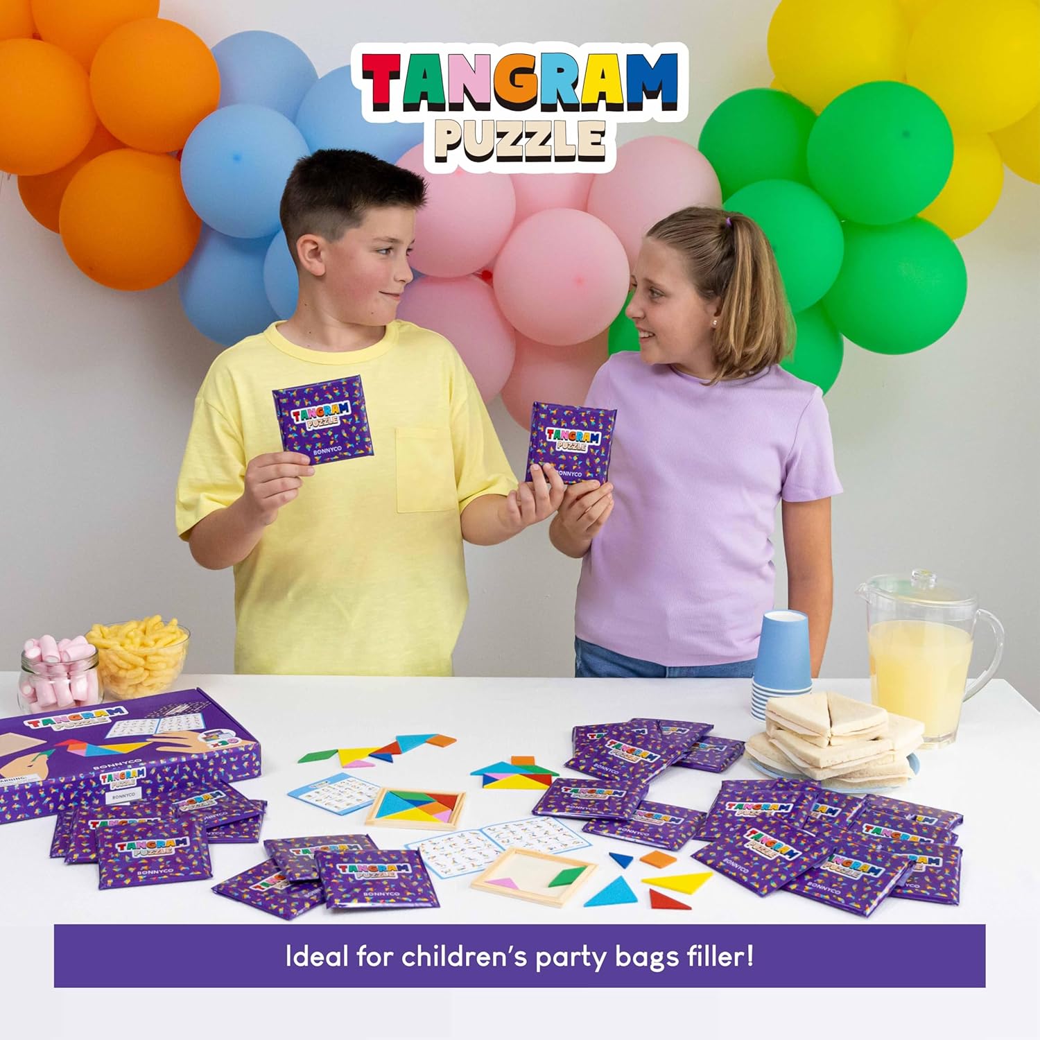 Tangram Puzzle Wooden Set 30 Kids Party Favors