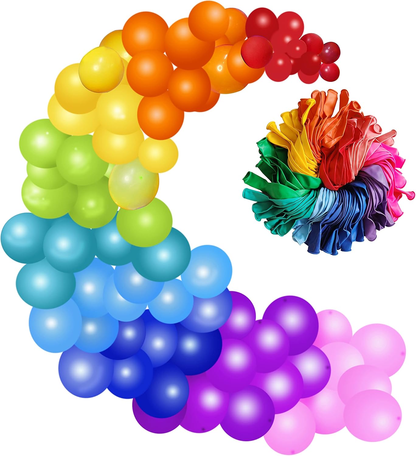 Runch 100pcs 12inch Multicolor Latex Balloons