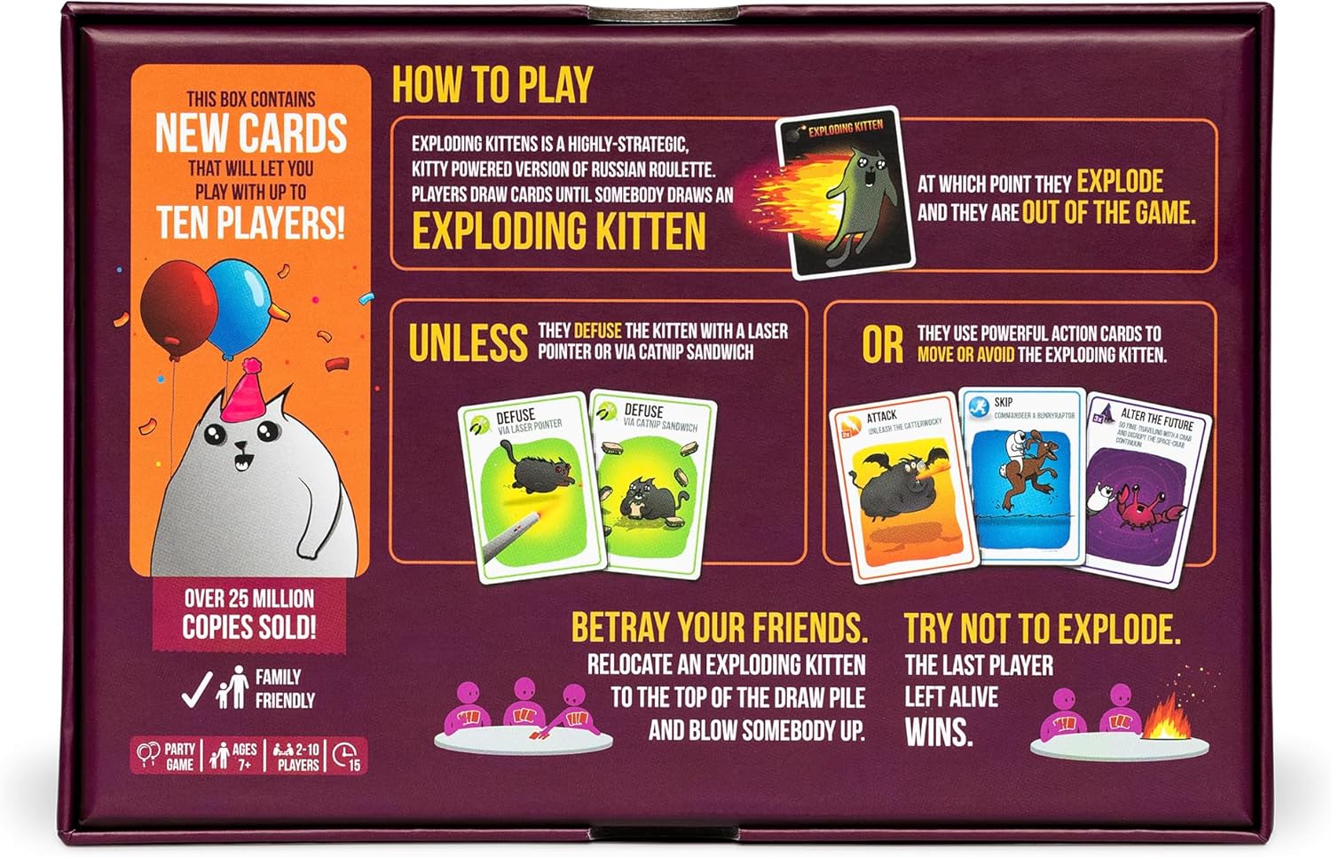 Exploding Kittens Party Pack - 2-10 Players