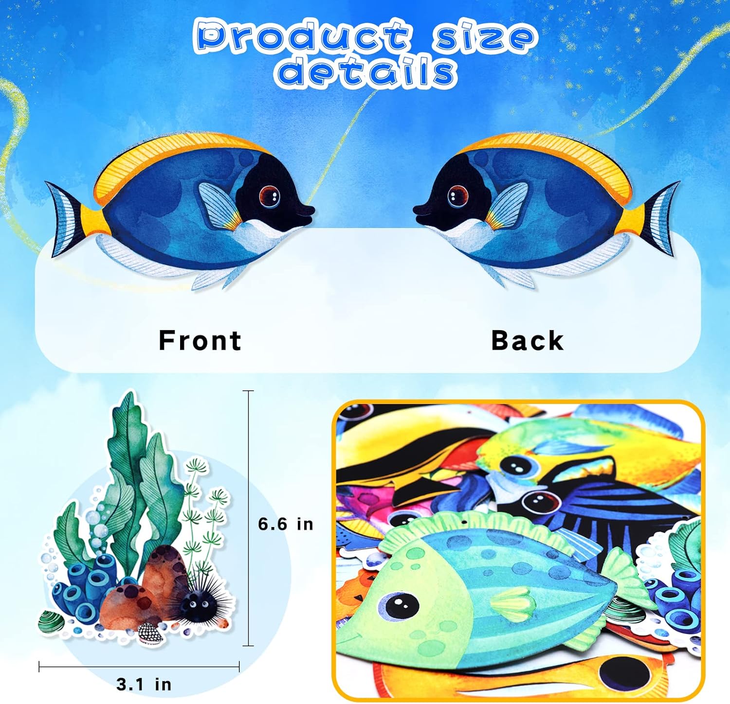 Tropical Fish Foil Streamer Banner Decor 30 Pack