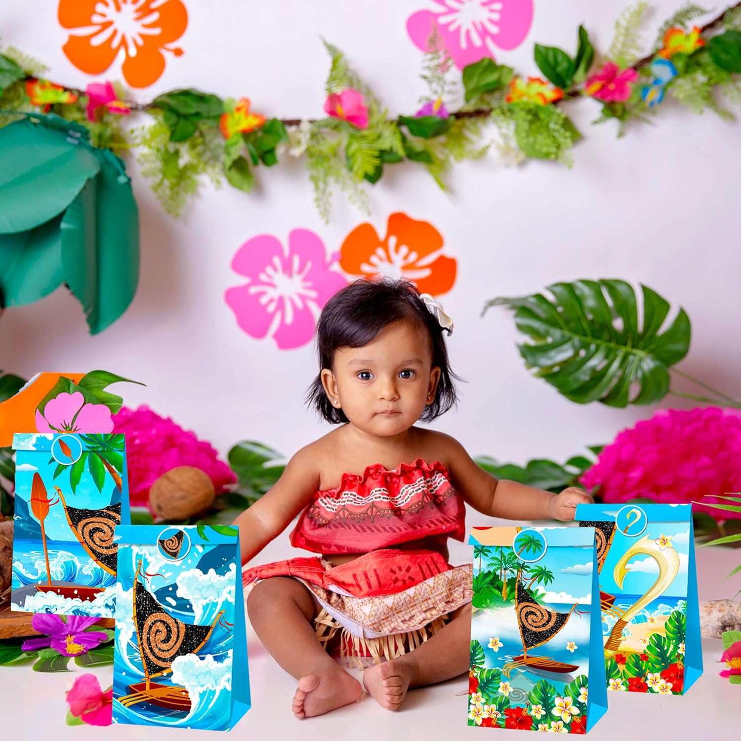 JeVenis Moana Party Favor Bags for Birthday Events