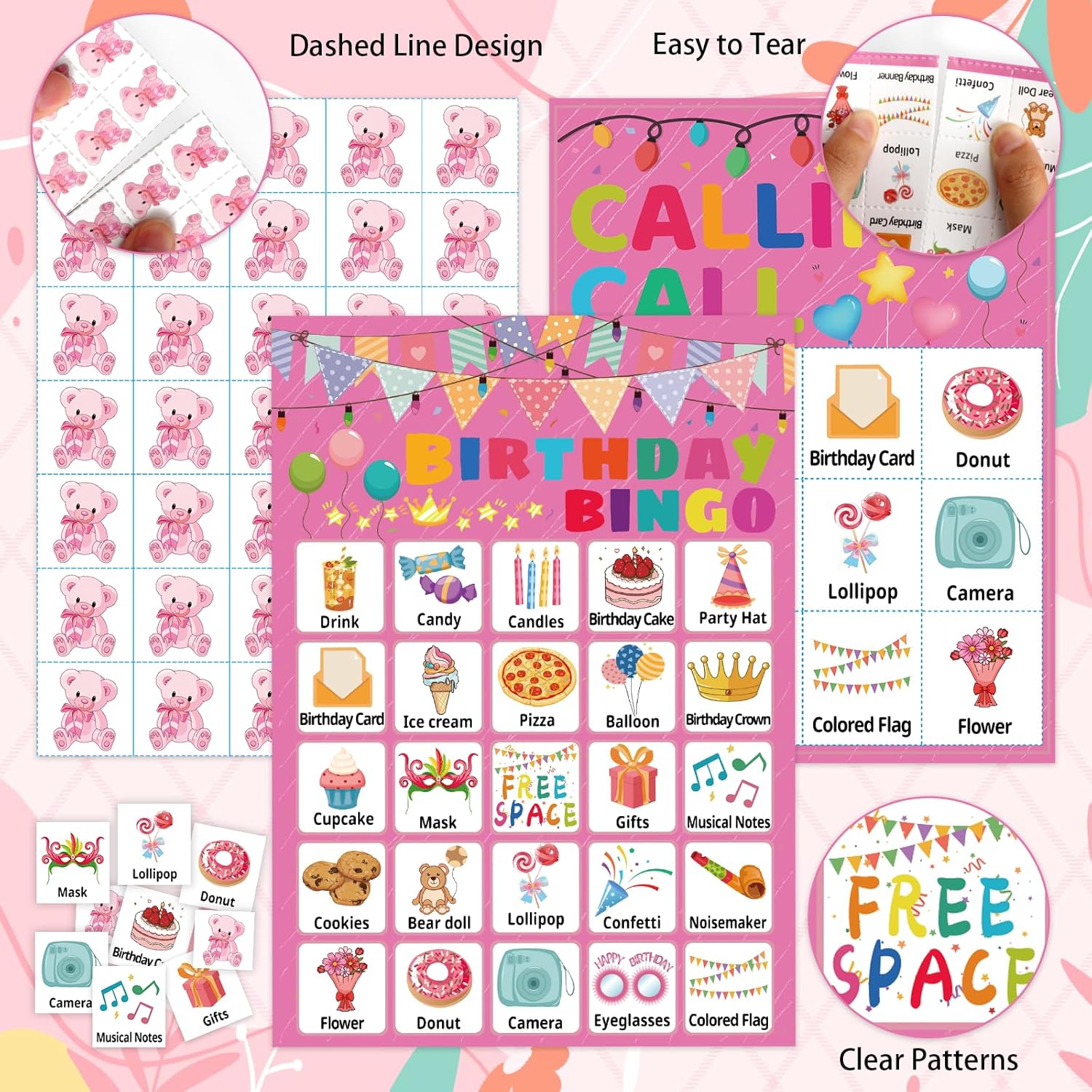 Birthday Bingo Game for 24 Players