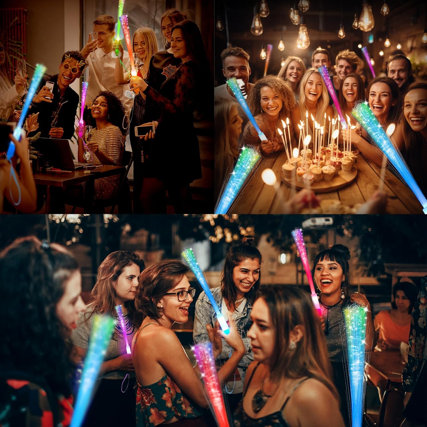 28 PCS LED Glow Light Wands Party Essentials