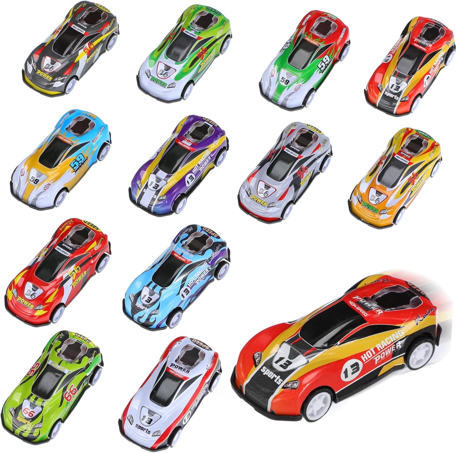 25Pcs Alloy Pull Back Cartoon Cars for Kids Parties and Classroom Rewards