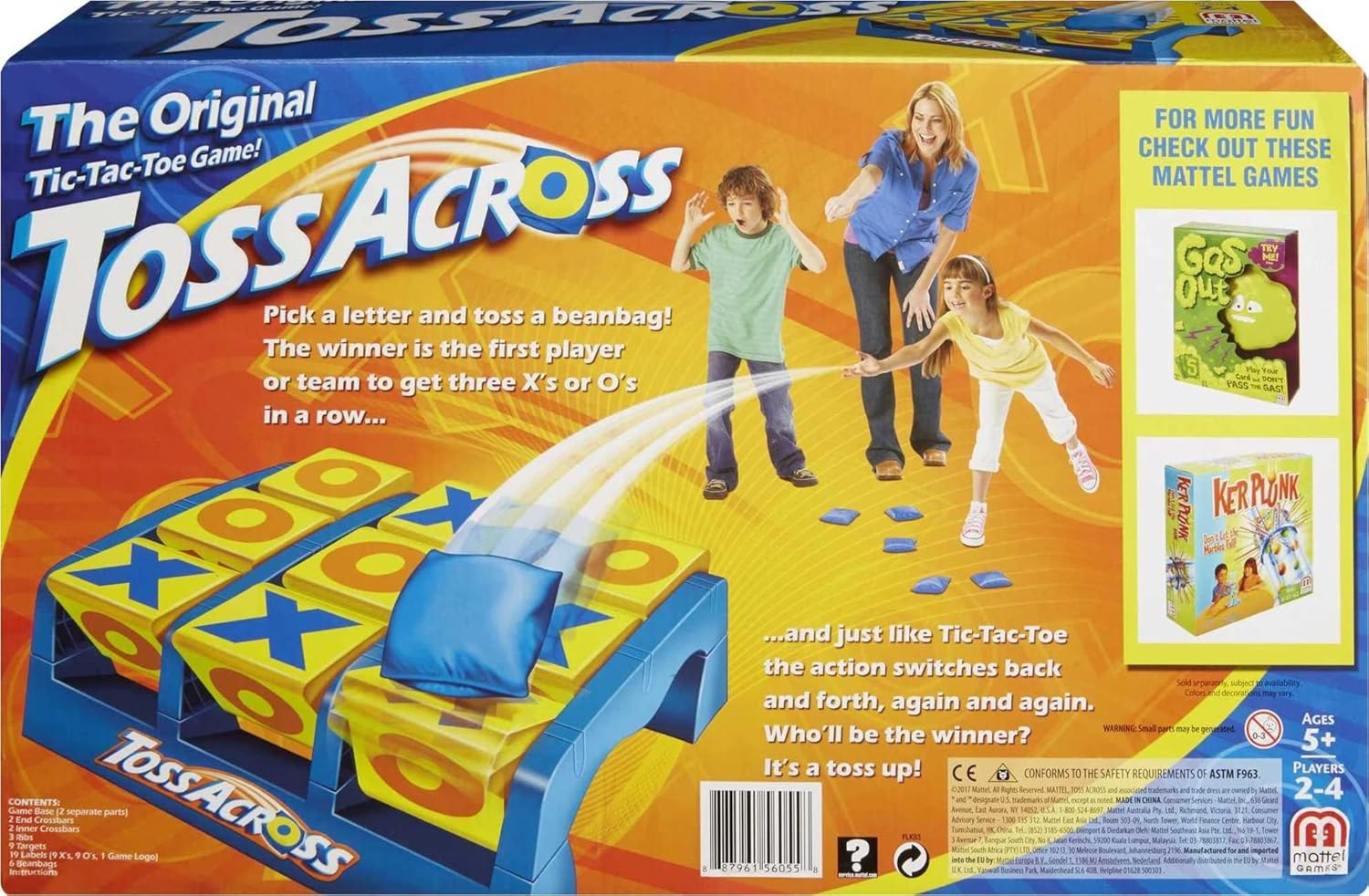 Mattel Games Toss Across Bean Bag Game Set for 2-4 Players