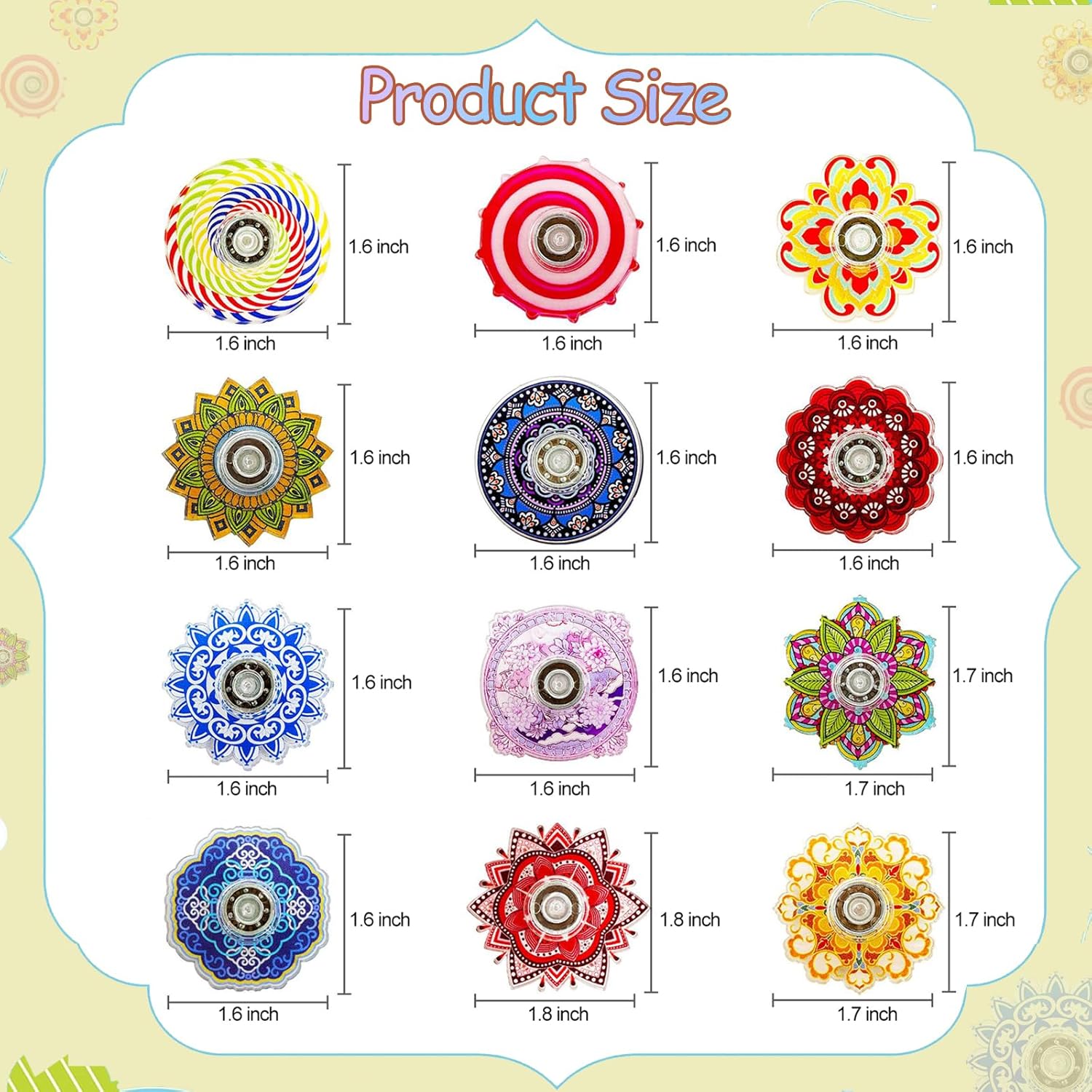 40 Pack Mini Fidget Spinners for Kids Teens Adults