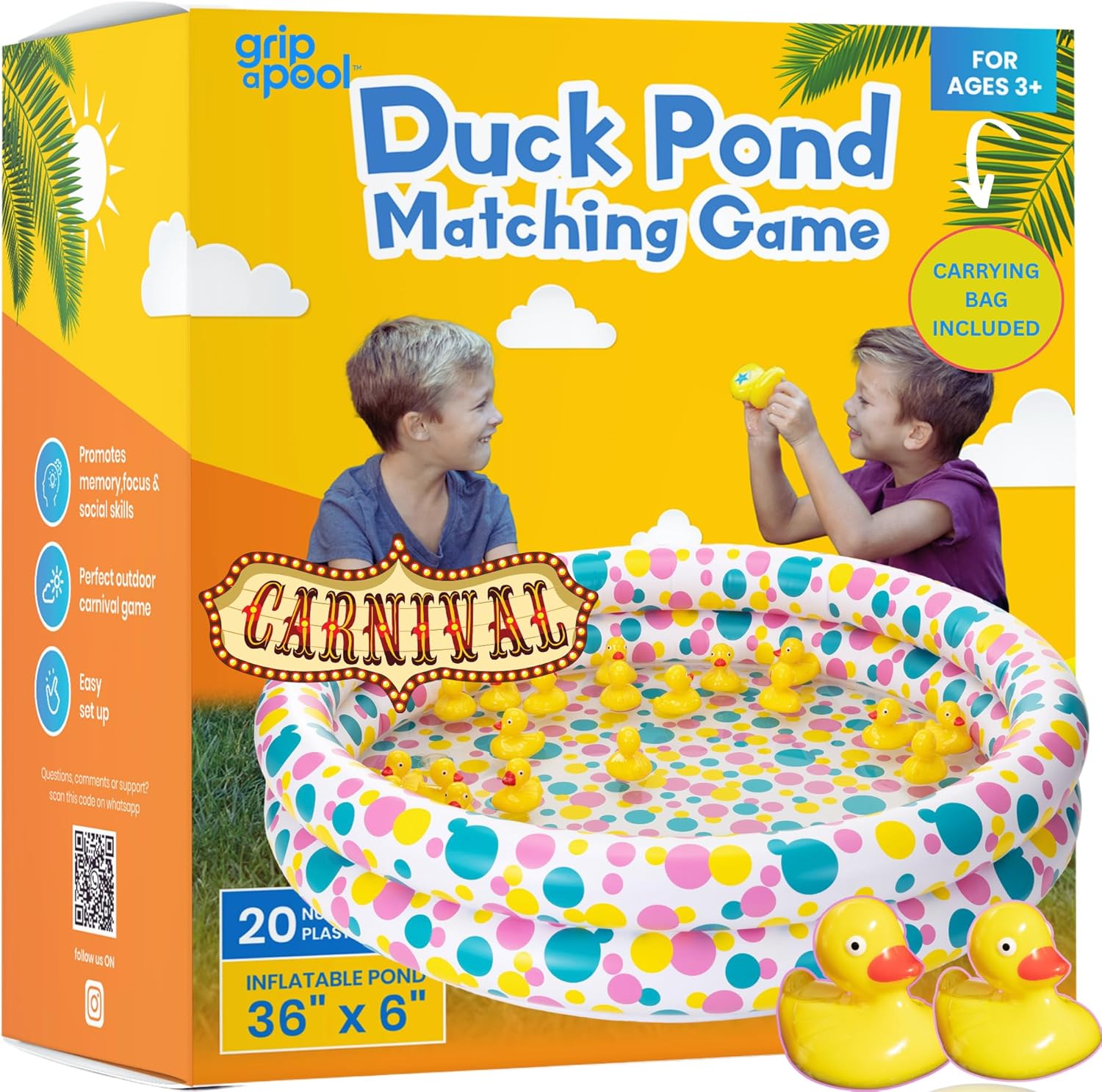 Duck Pond Matching Game for Kids Ages 3-8