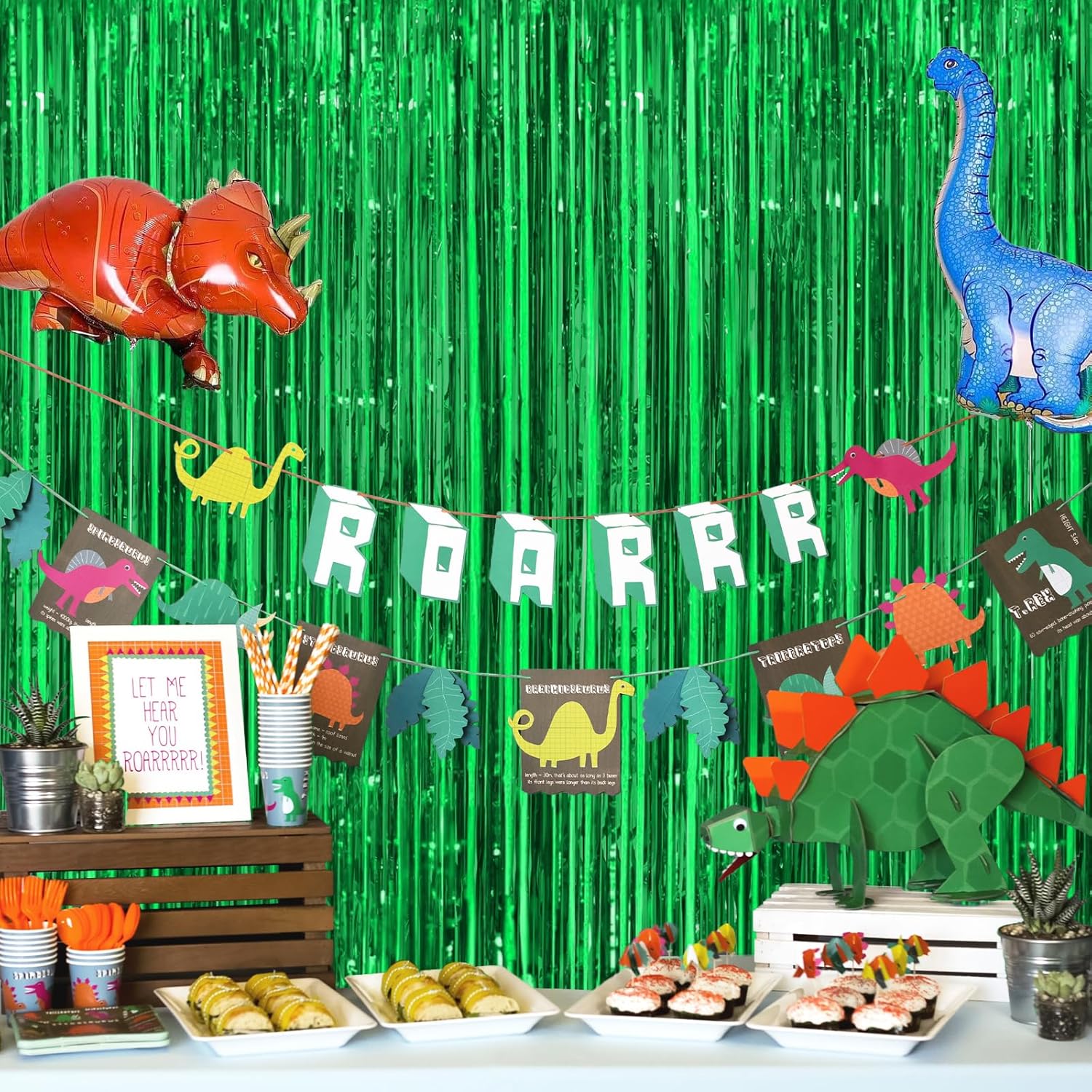 Green Streamers Party Decorations 4 Pack 32 x 82 FT