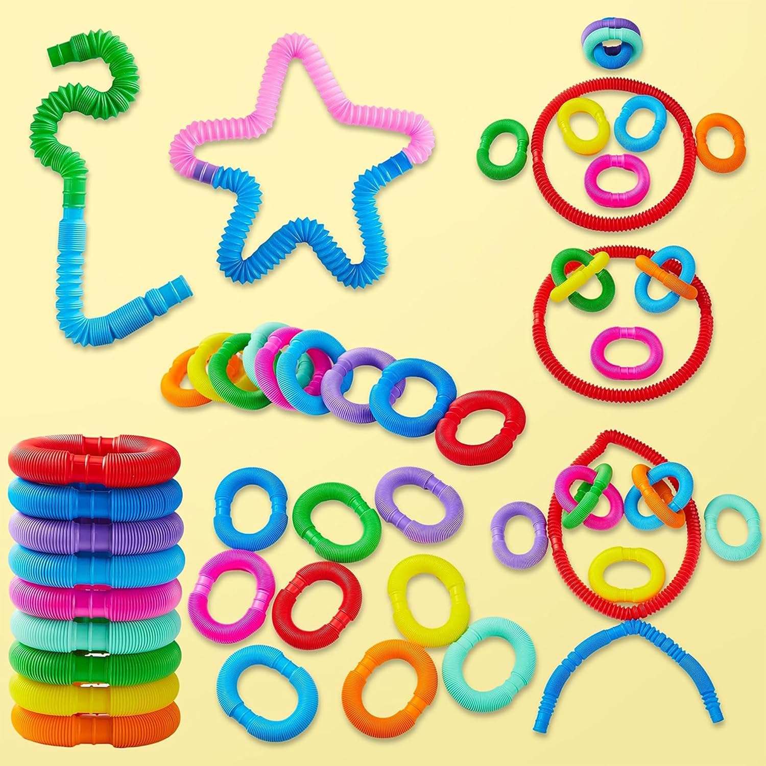 JOYIN 18 Pack Pop Tubes Sensory Toys for Kids