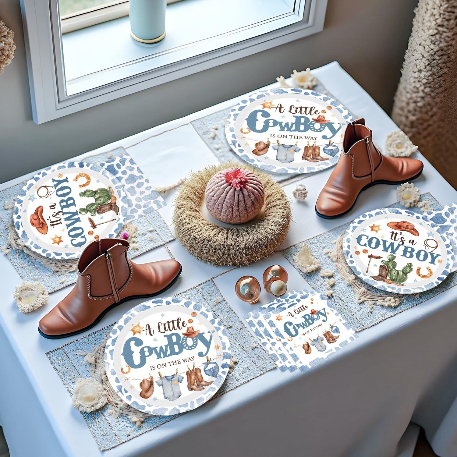 239pcs Cowboy Baby Shower Decorations Set