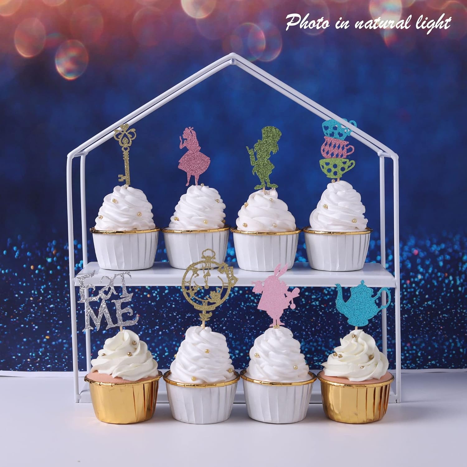24 Piece Alice In Wonderland Cupcake Toppers