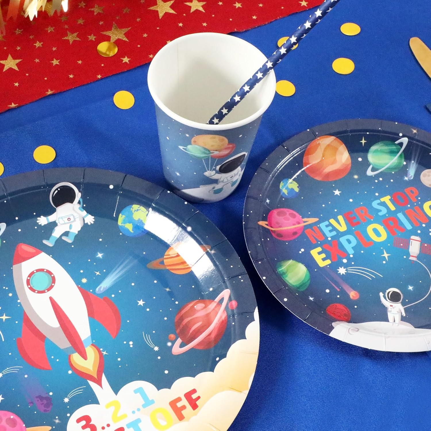 Space Birthday Party Supplies Decorations for 24 Guests