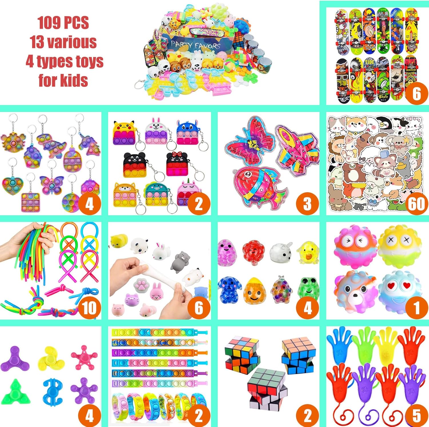 109 PCS Premium Party Favors Toys Set for Kids