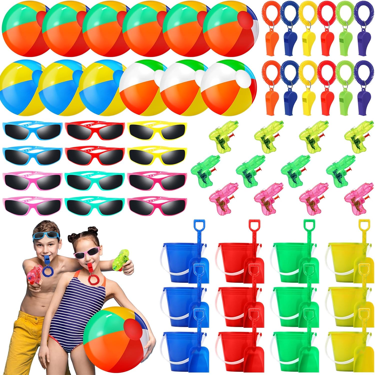 60 Pcs Summer Pool Party Favors for Kids