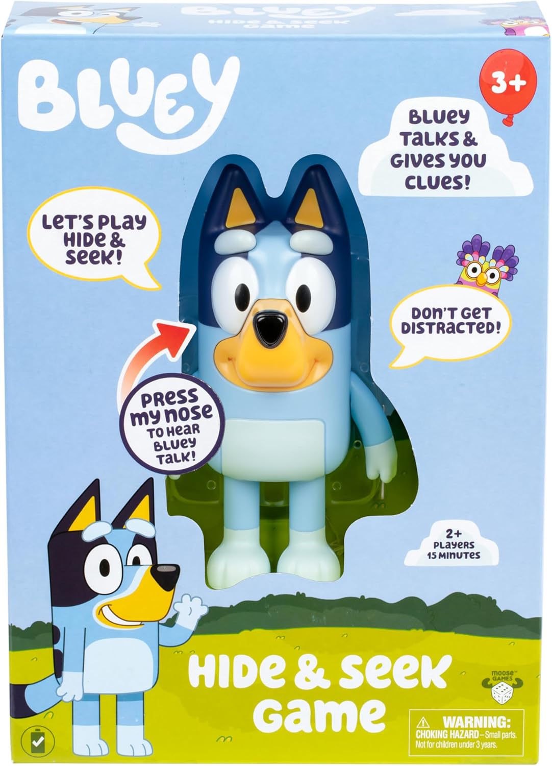 Bluey Hide Seek Game with Timer and Dance Feature