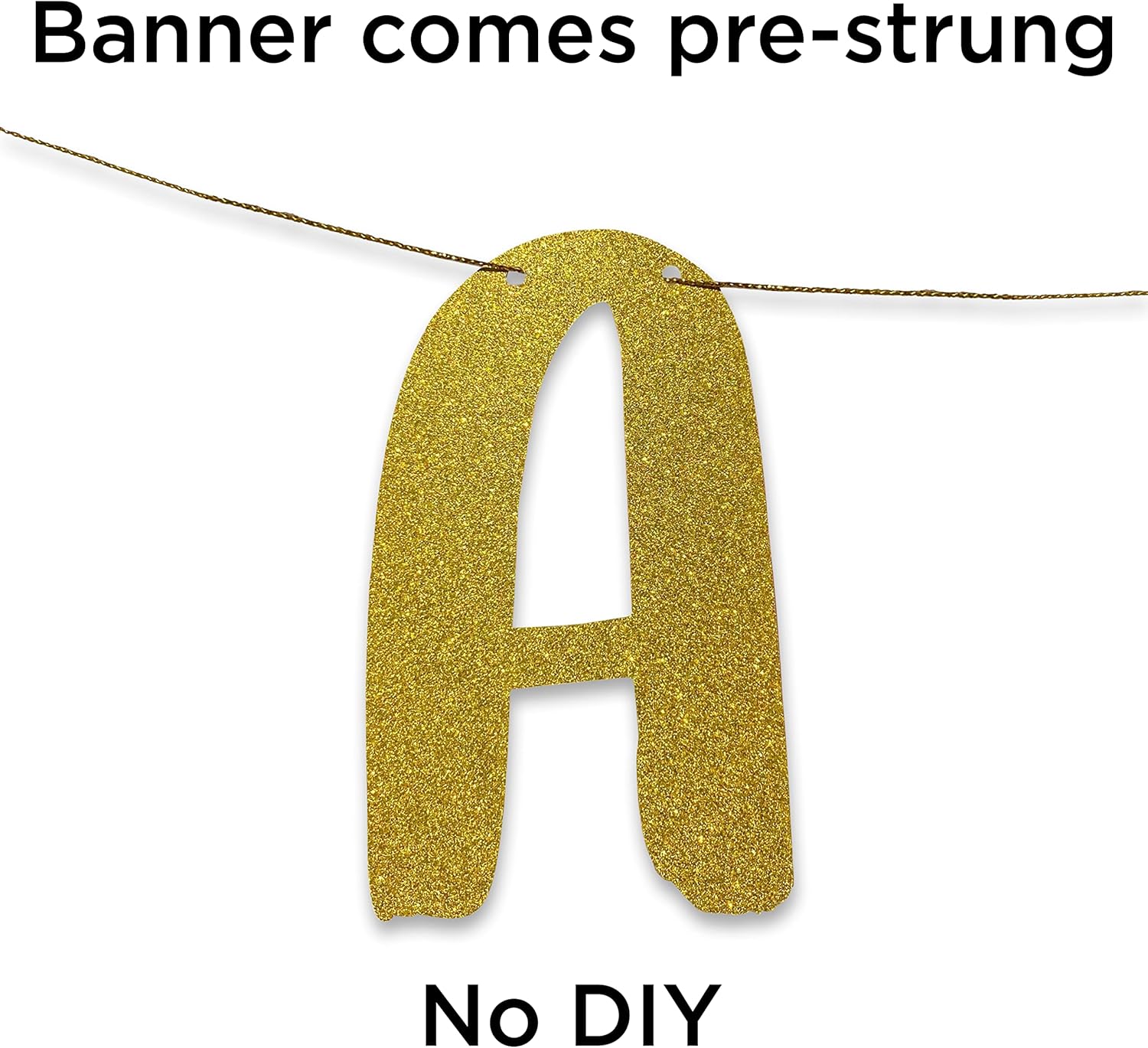 Funny Bachelorette Gold Glitter Banner - Bachelorette Party Decor