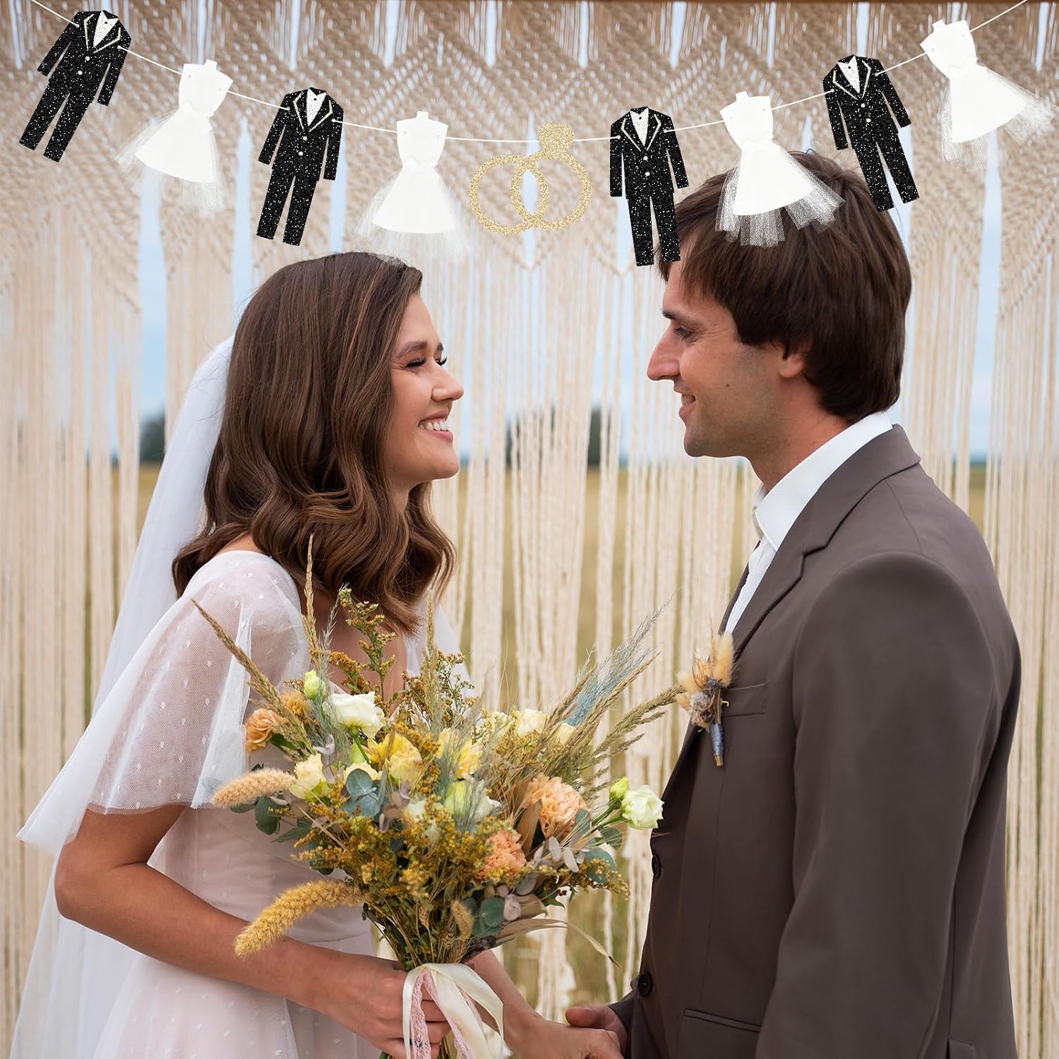 Tedercle Wedding Dress Garland Banner Set