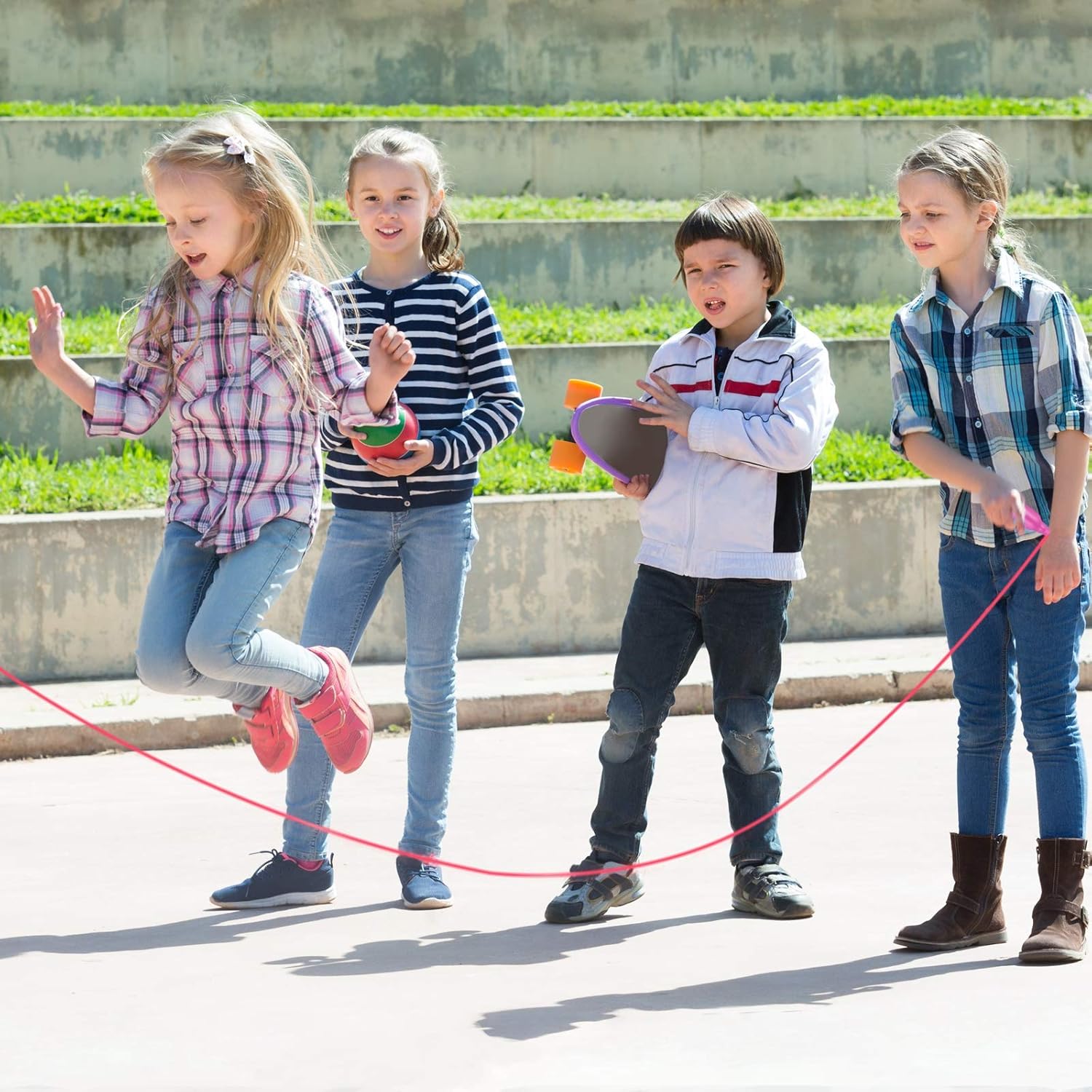 Elcoho 10 Pack Adjustable Jump Rope Set