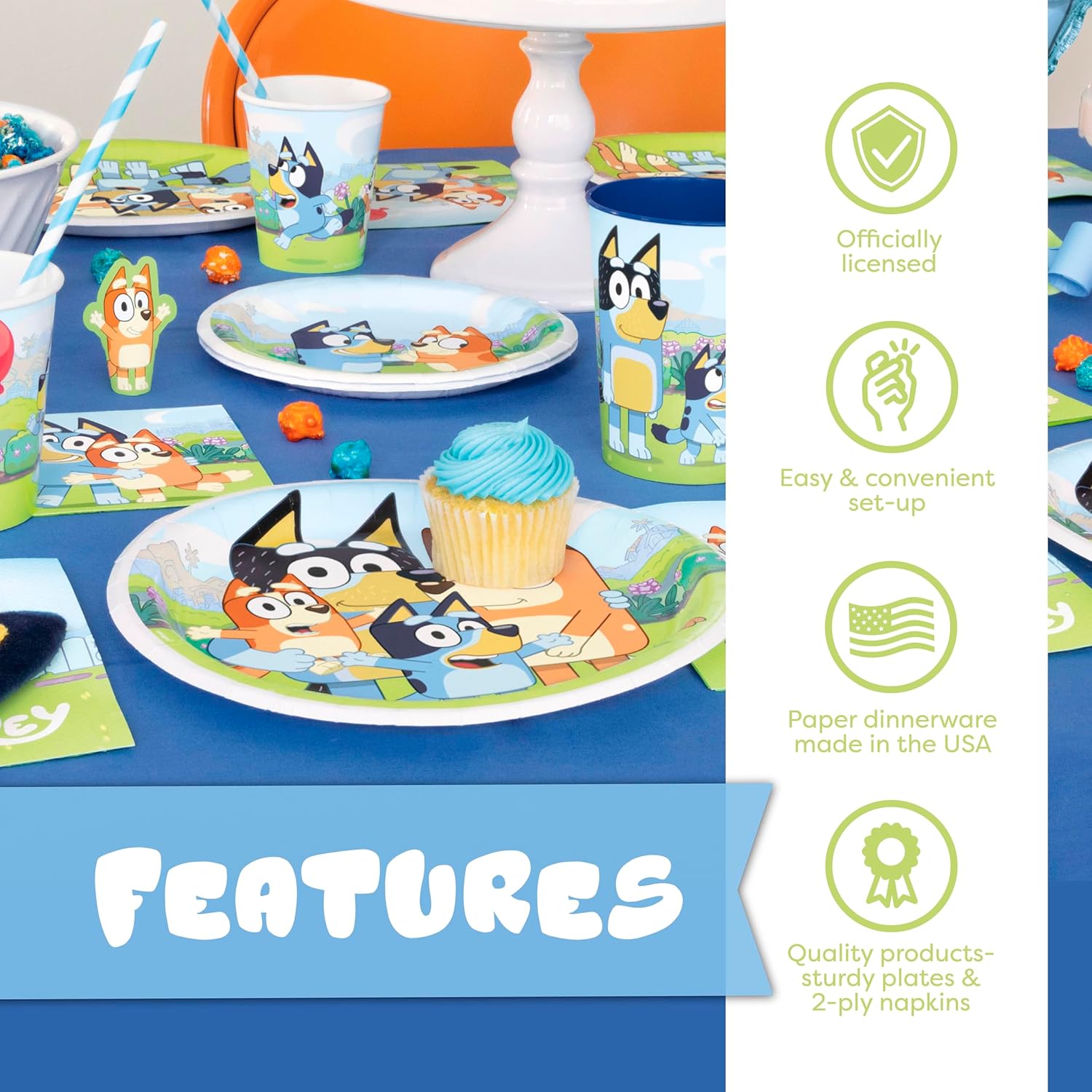 Bluey Plates and Napkins for 32 Guests