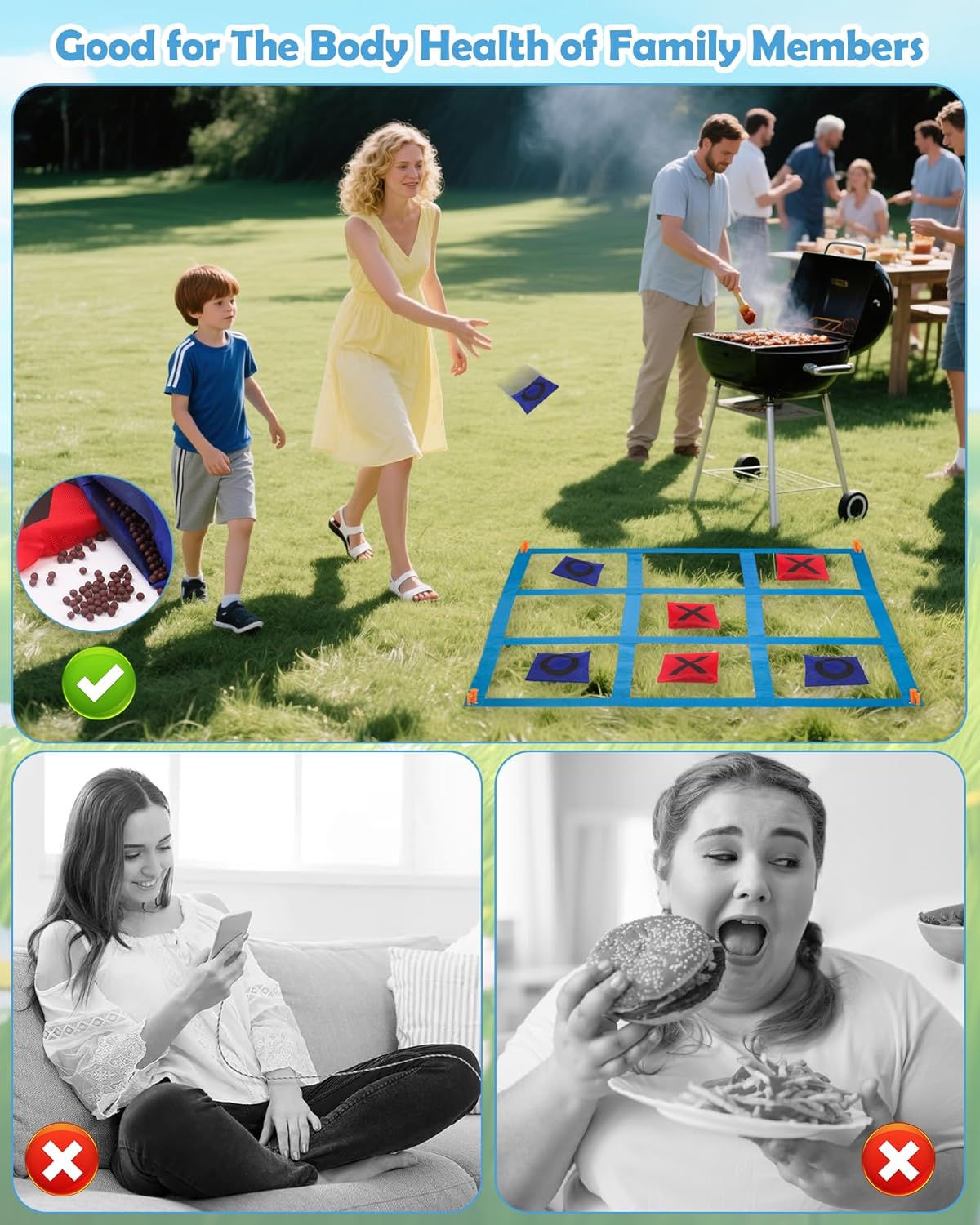 Giant Tic Tac Toe Game Set for Outdoor Fun