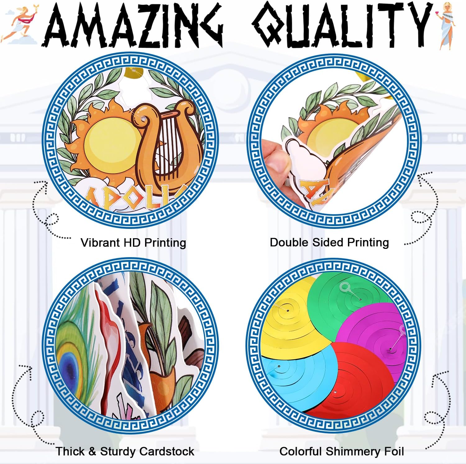 Greek Mythology Hanging Swirls Decor 30pcs Pre-Assembled