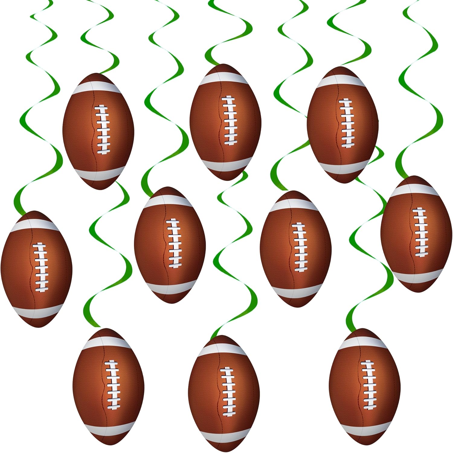 Football Party Hanging Swirls 20PCS Decorations
