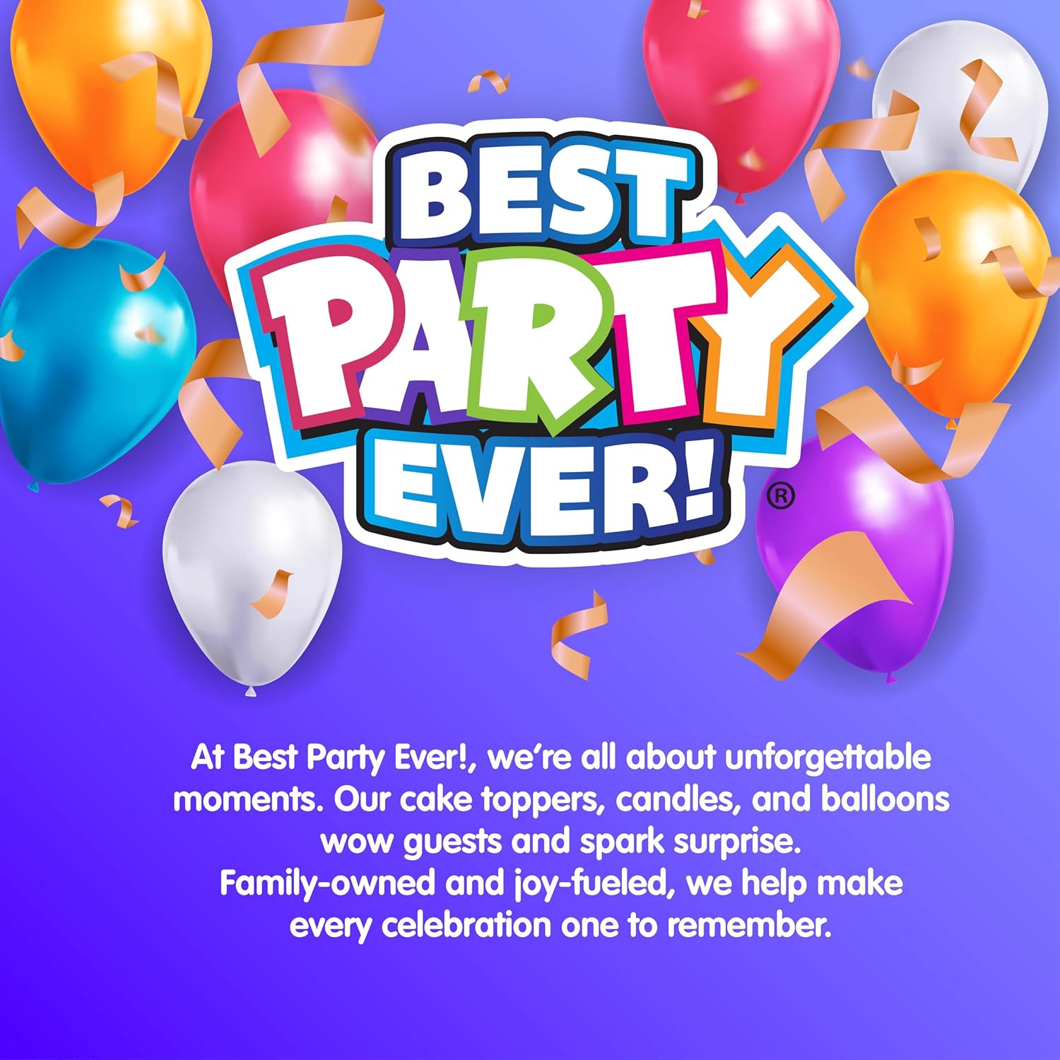 BEST PARTY EVER Happy Birthday Squeeze Popper 2 Pack