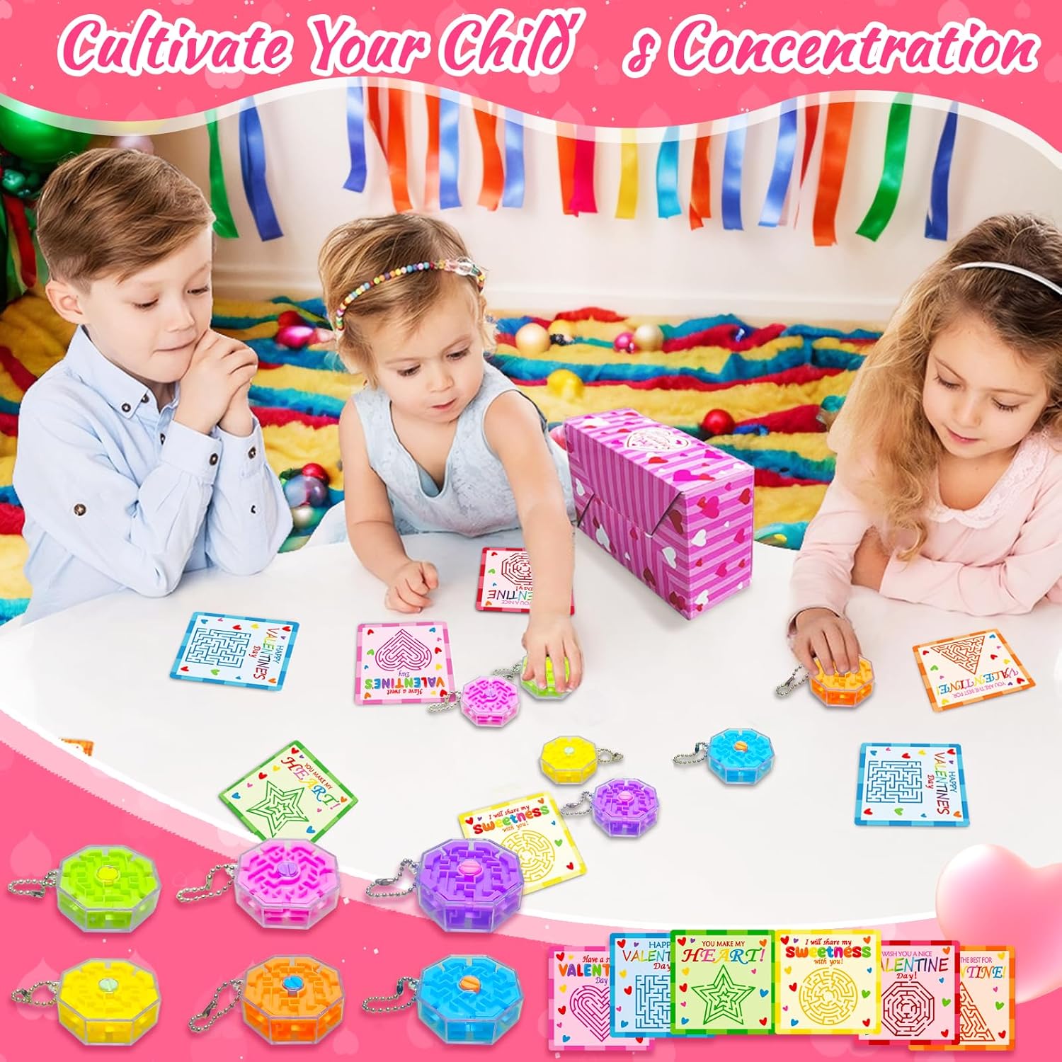 24 Pack Mini Maze Puzzles for Kids