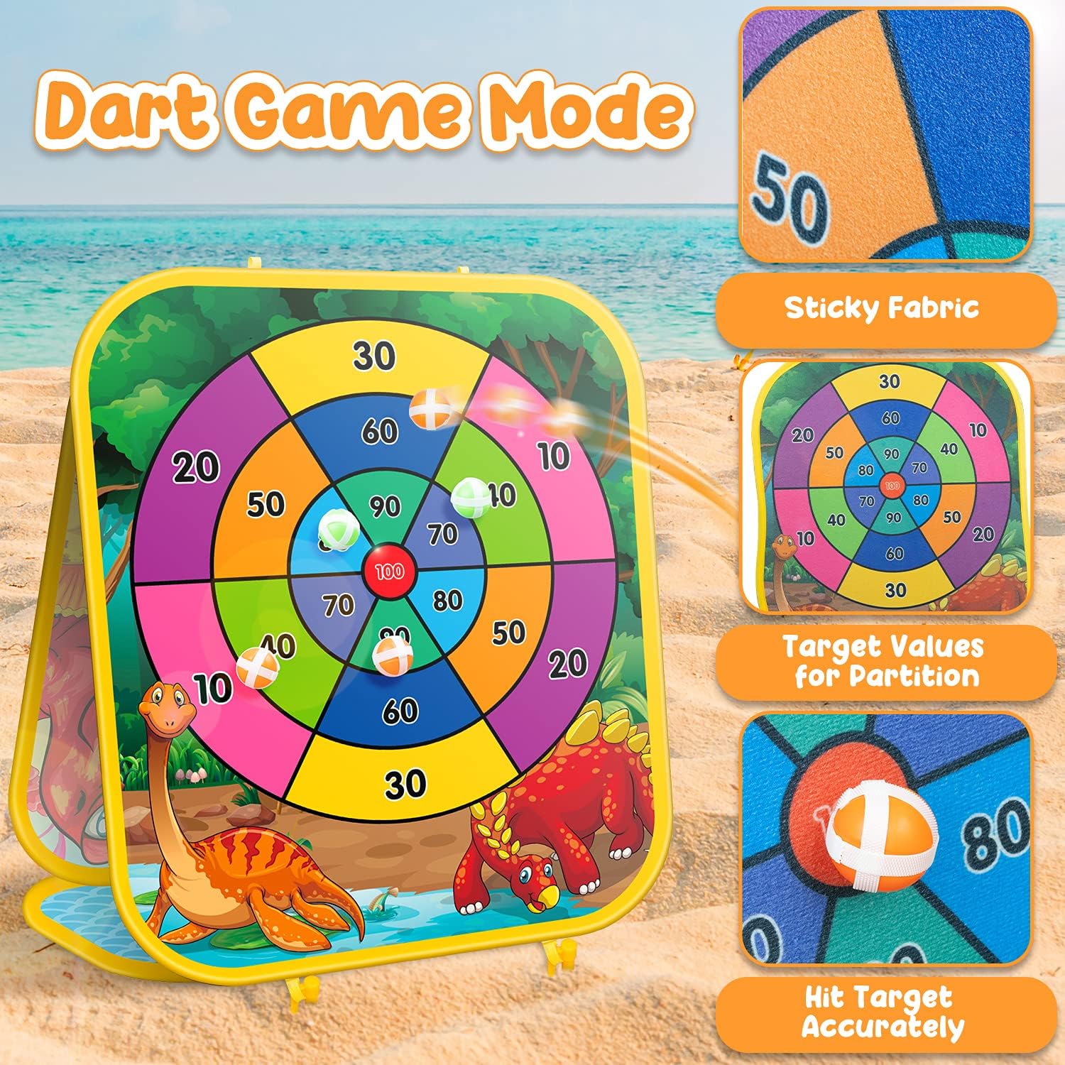2-in-1 Bean Bag Toss Game for Kids