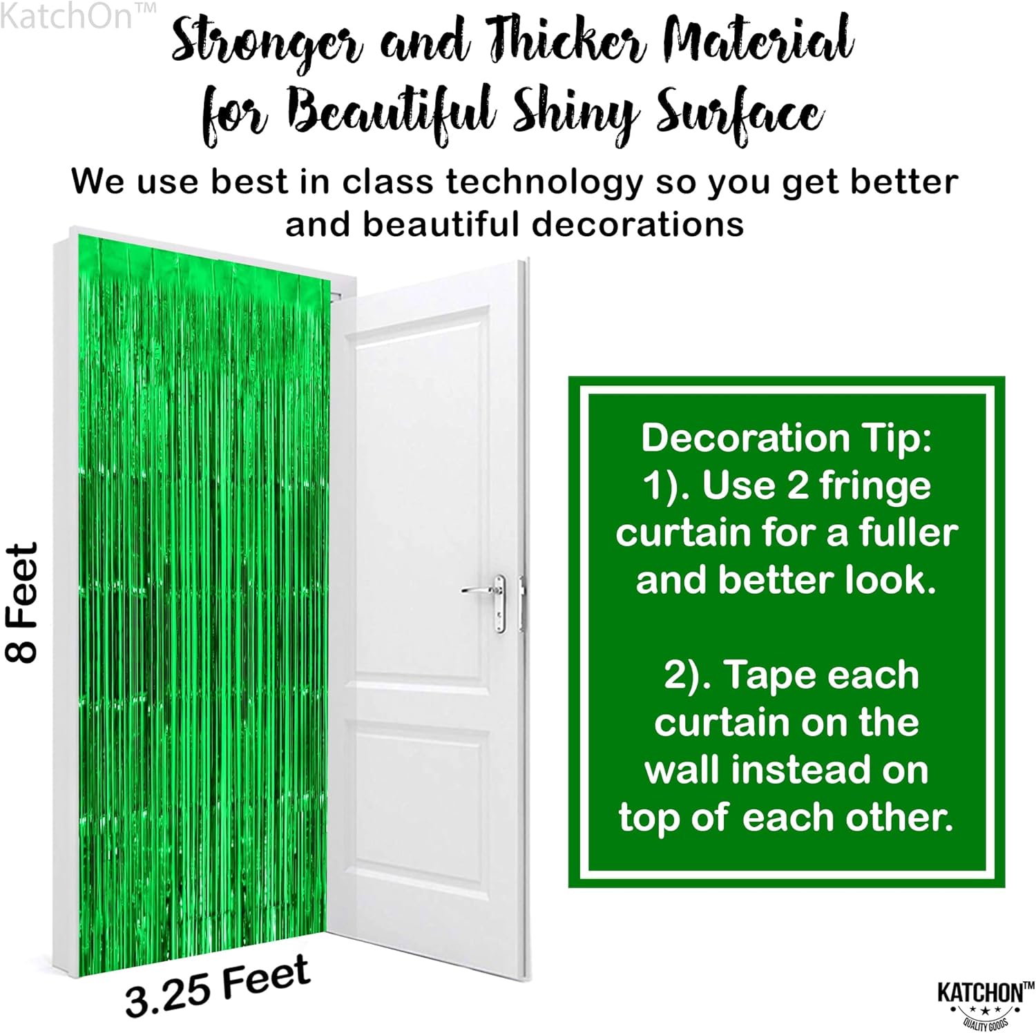 KatchOn Green Streamers 32x8 Ft Pack of 2