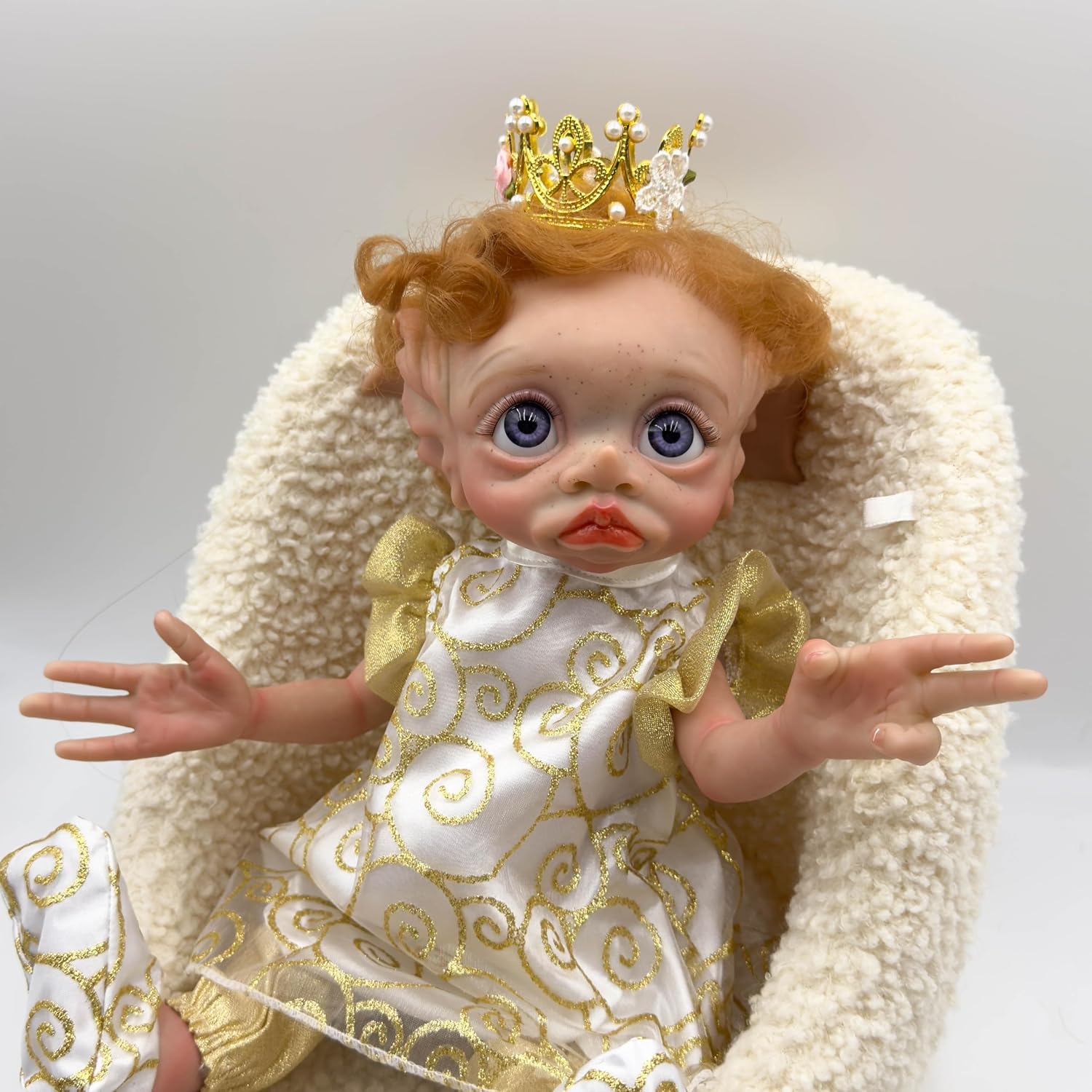 Handmade Reborn Elf Baby Doll 17 Inch Collectible