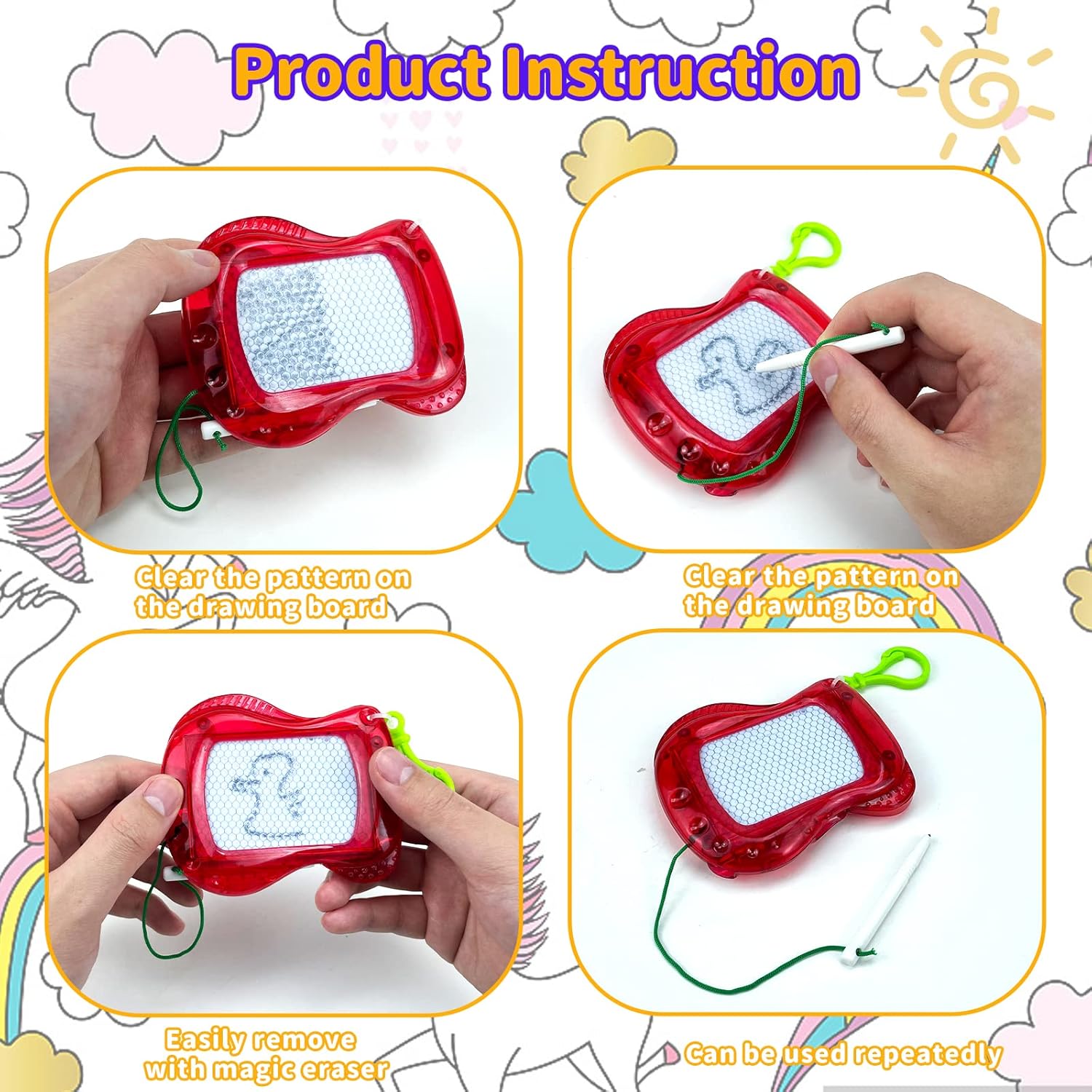 22 Pack Mini Magnetic Drawing Boards with Stylus