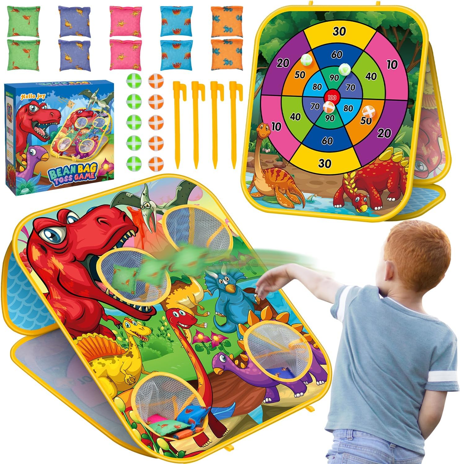 2-in-1 Bean Bag Toss Game for Kids