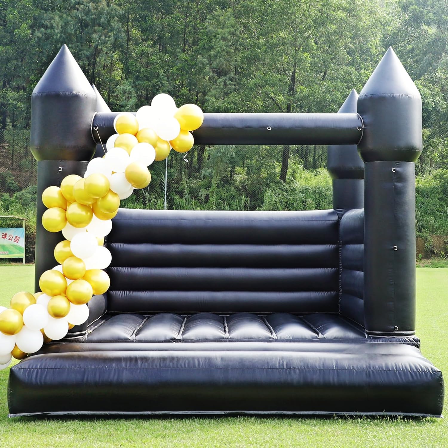 13FT Commercial Inflatable Black Bounce House for Halloween and Birthday Parties