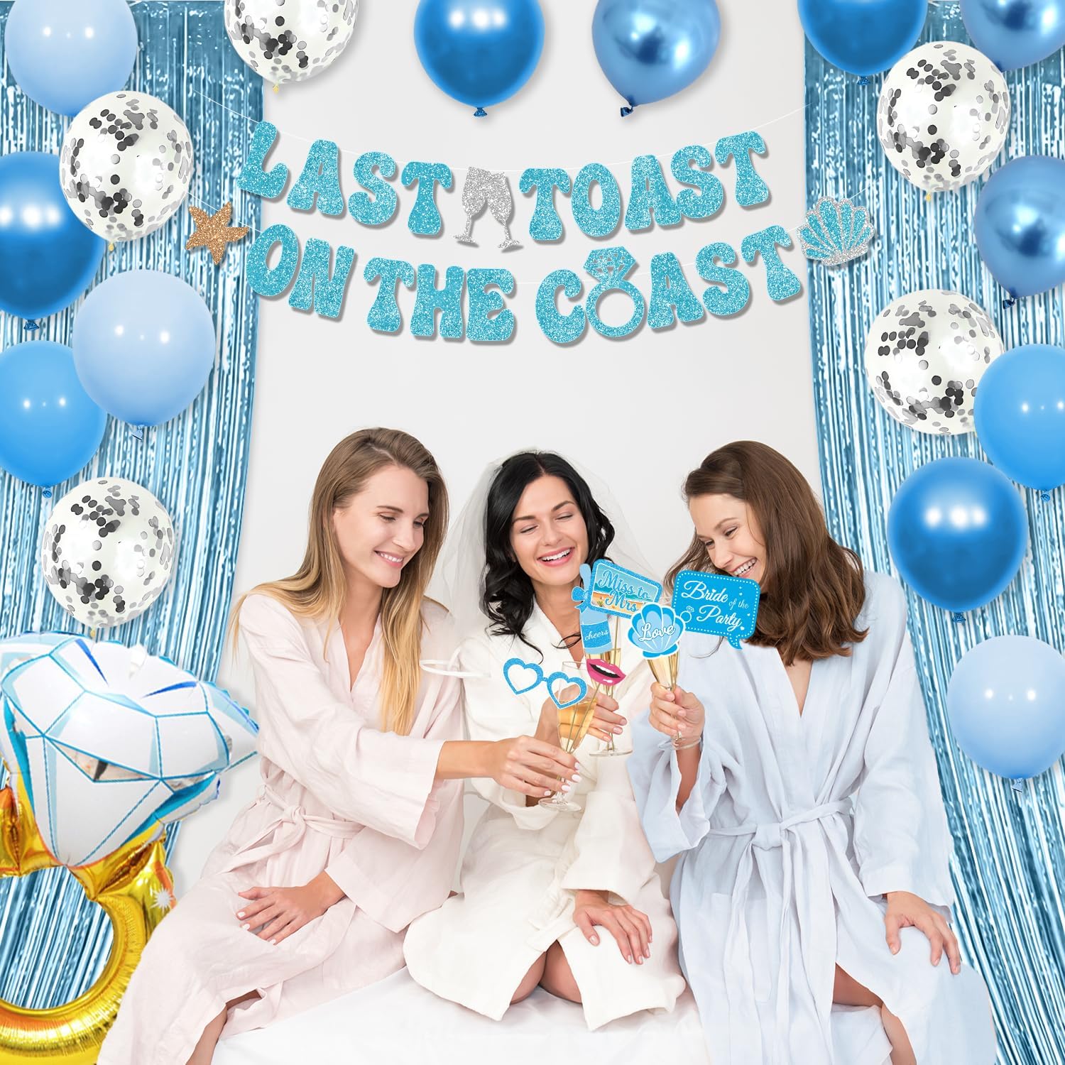 Last Toast on The Coast Bachelorette Decor Set