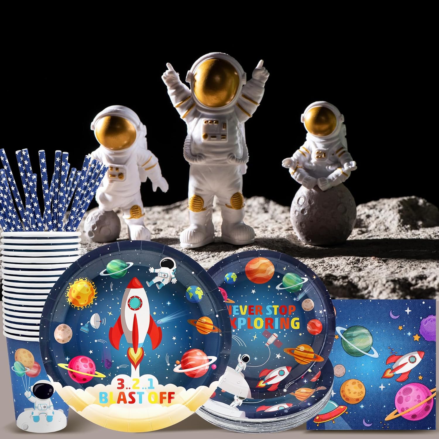 Space Birthday Party Supplies Decorations for 24 Guests