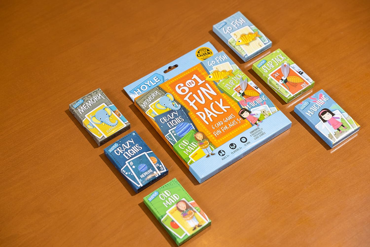 Hoyle 6 in 1 Kids Playing Cards Multi Game Pack
